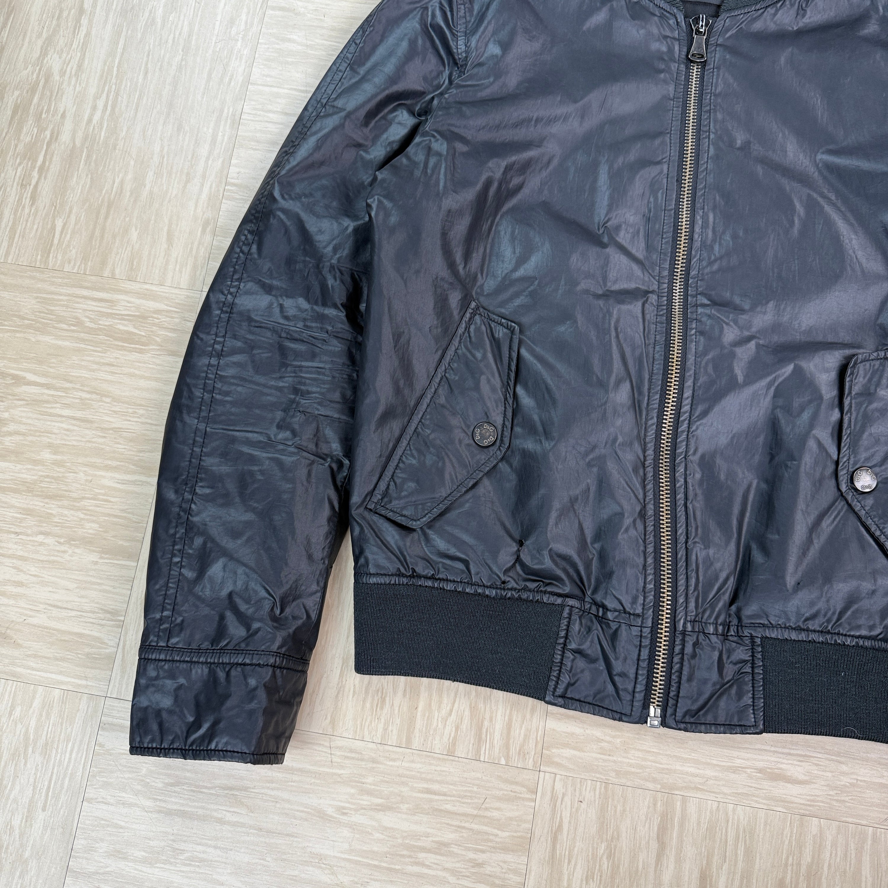Dolce & gabbana 2000's zip up shimmer bomber jacket (S)