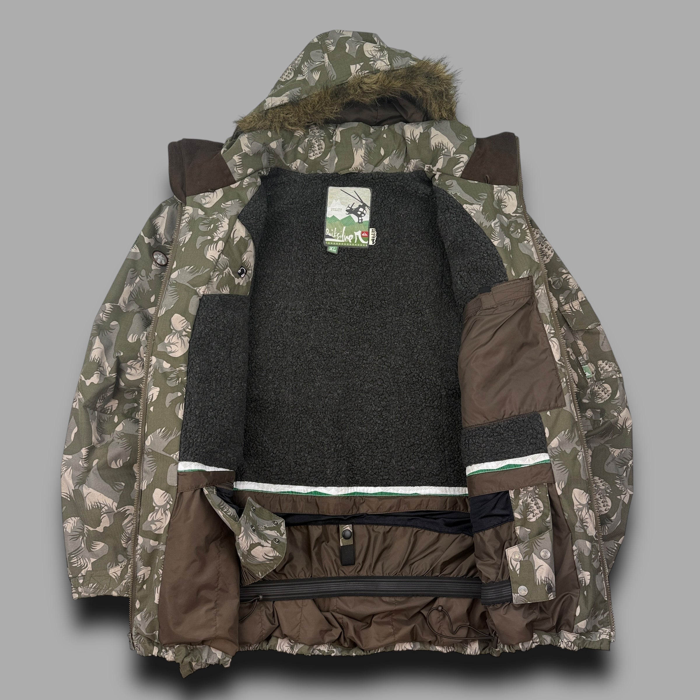 Quiksilver x Maharishi 2000's technical dpm camo ski jacket (XL)