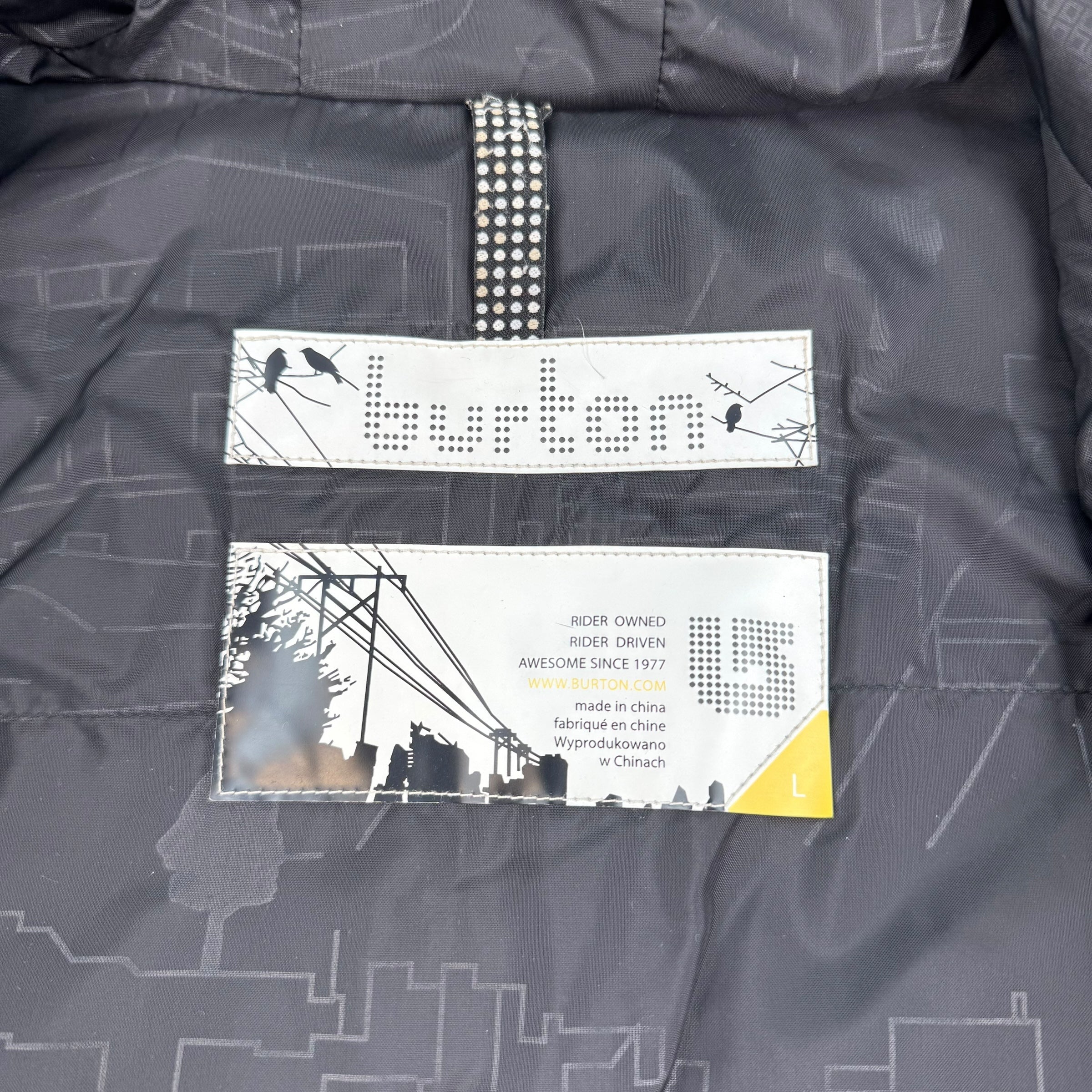 Burton 2000's technical monogram fur hood softshell ski jacket (L) wms