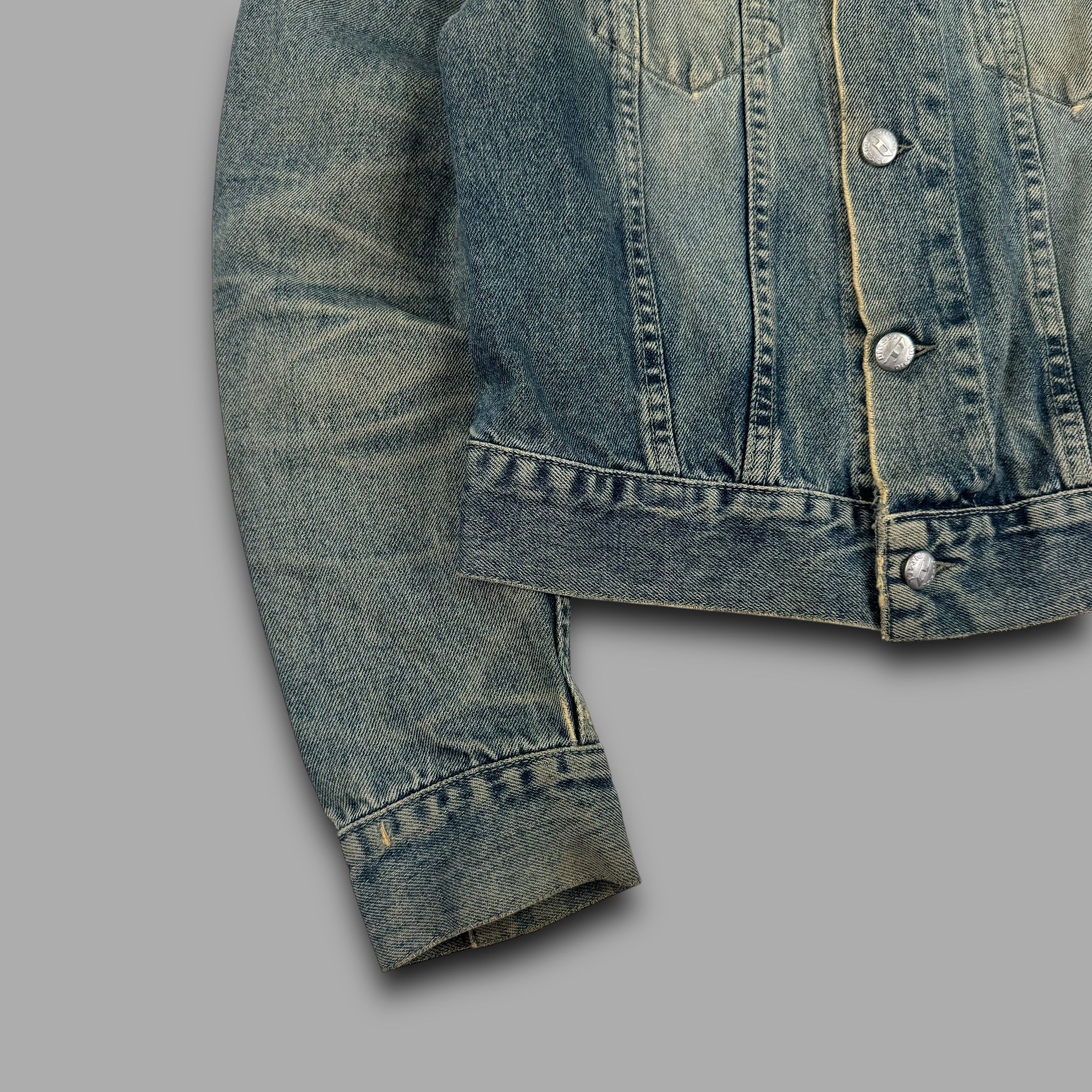 Diesel 2000's button up cropped faded denim jacket (S) wms