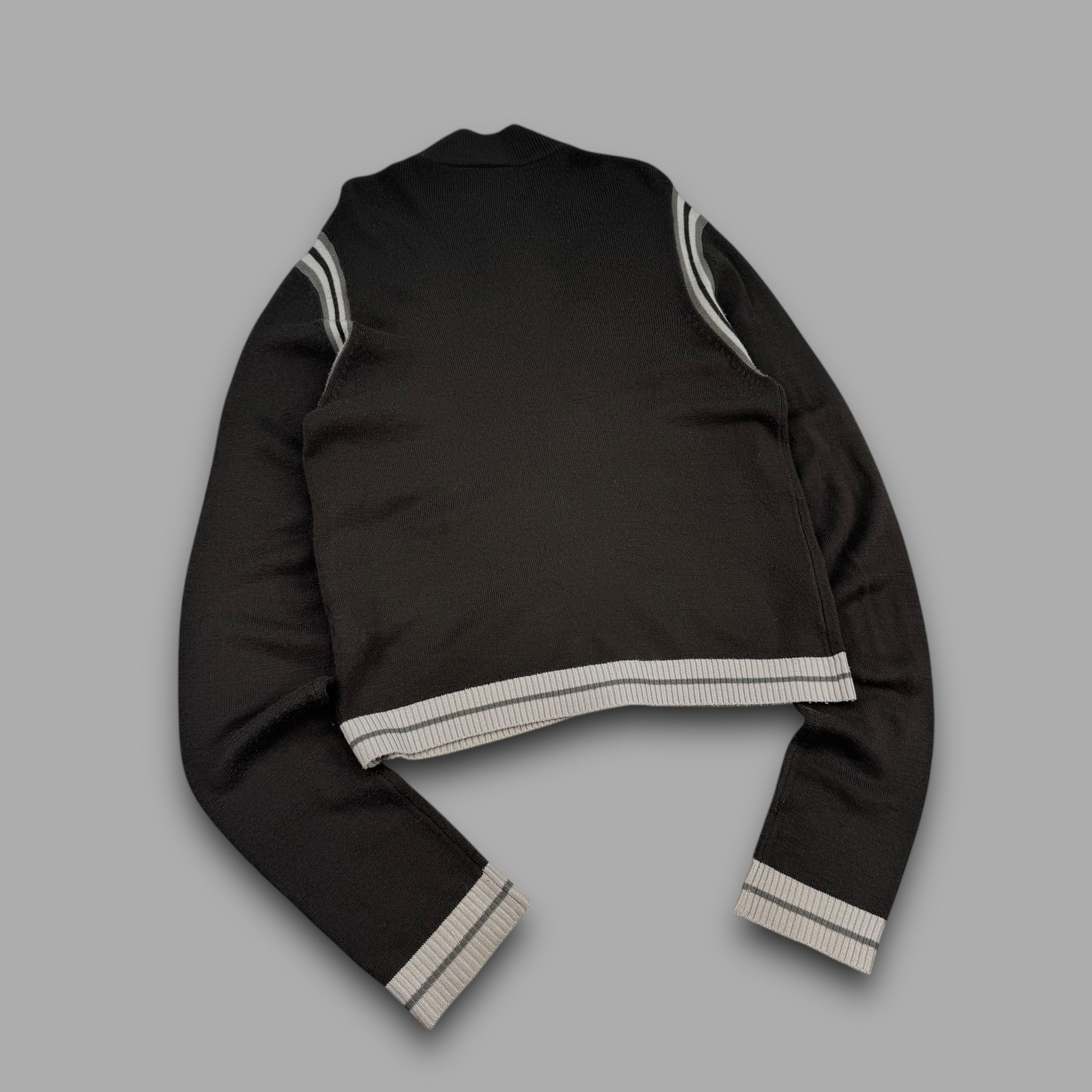 Quiksilver x roxy 2000's knitted cropped zip up track jacket (M) wms