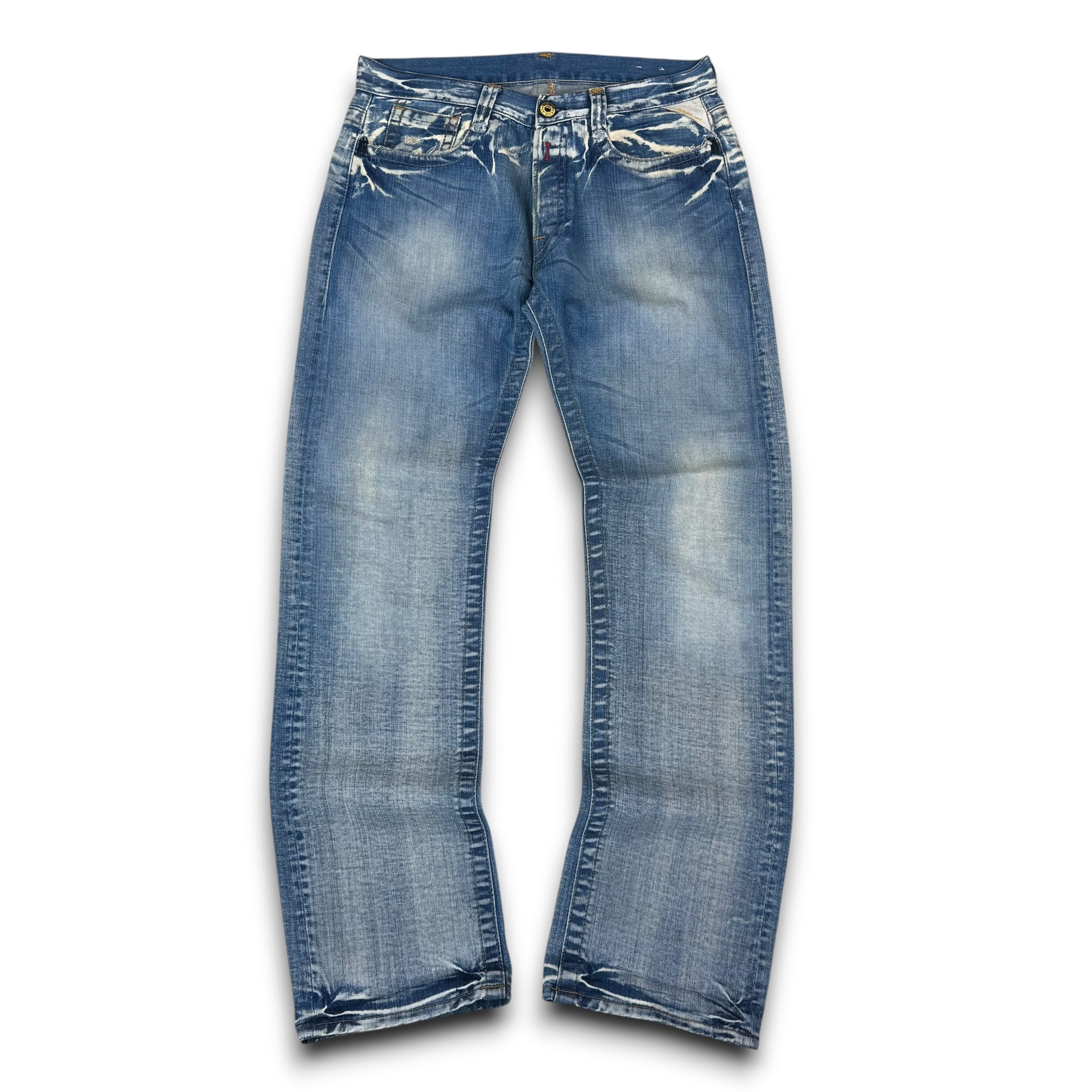 Replay 2000's embroidered spellout bootcut denim jeans (M-L)