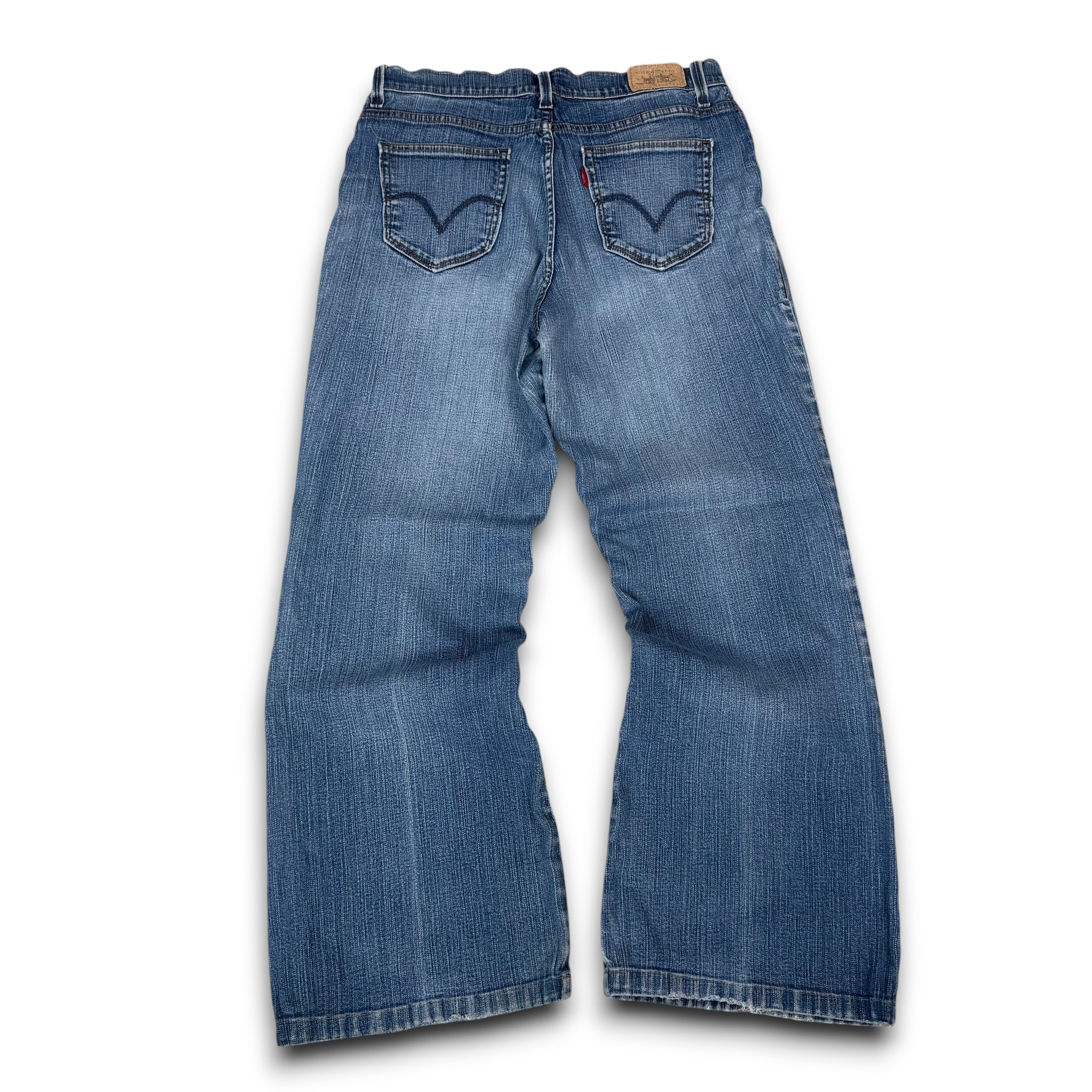 Levi's 548 2000's perfectly slimming relaxed flare denim jeans (S)
