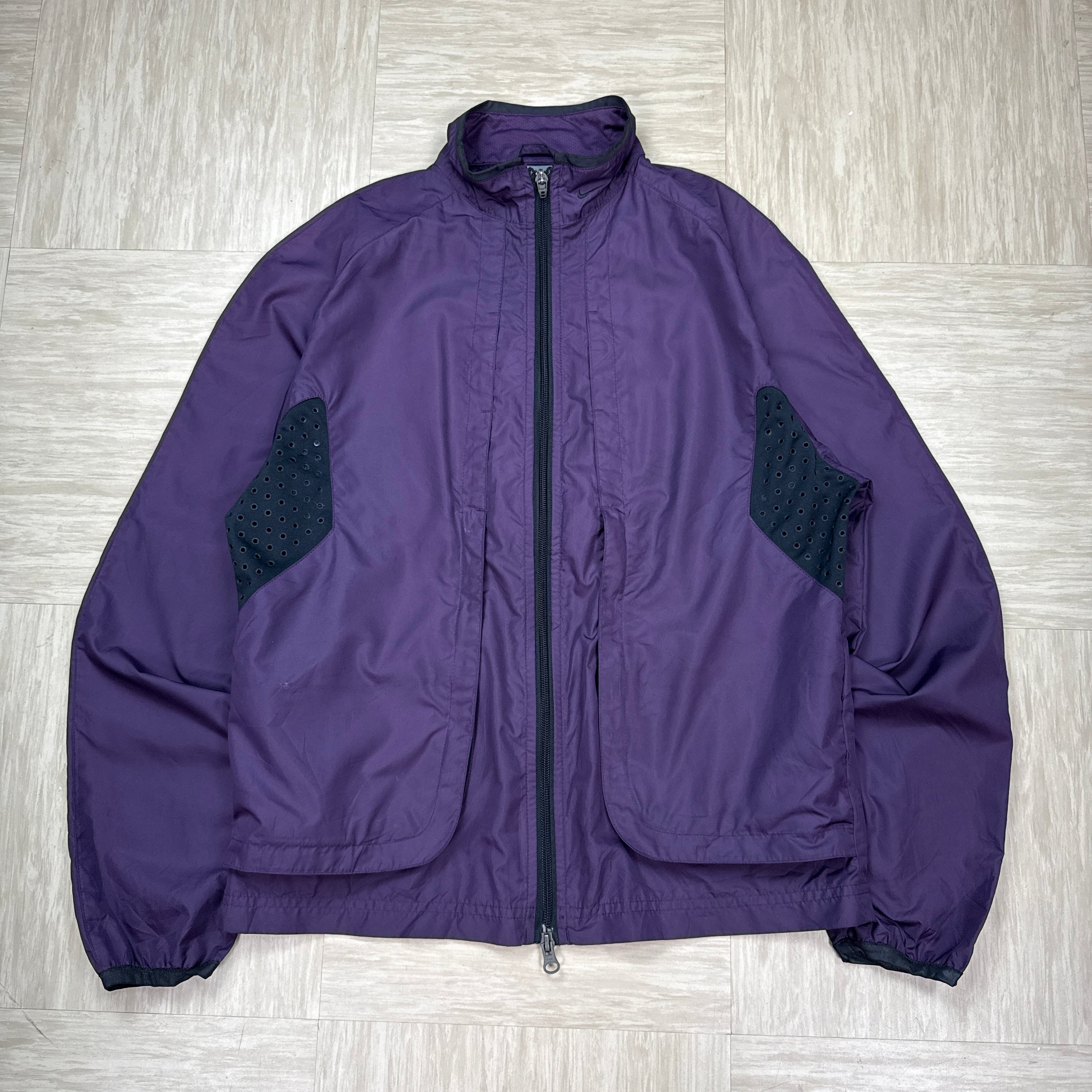 Nike 2000's technical butterfly hidden pocket track jacket (S)