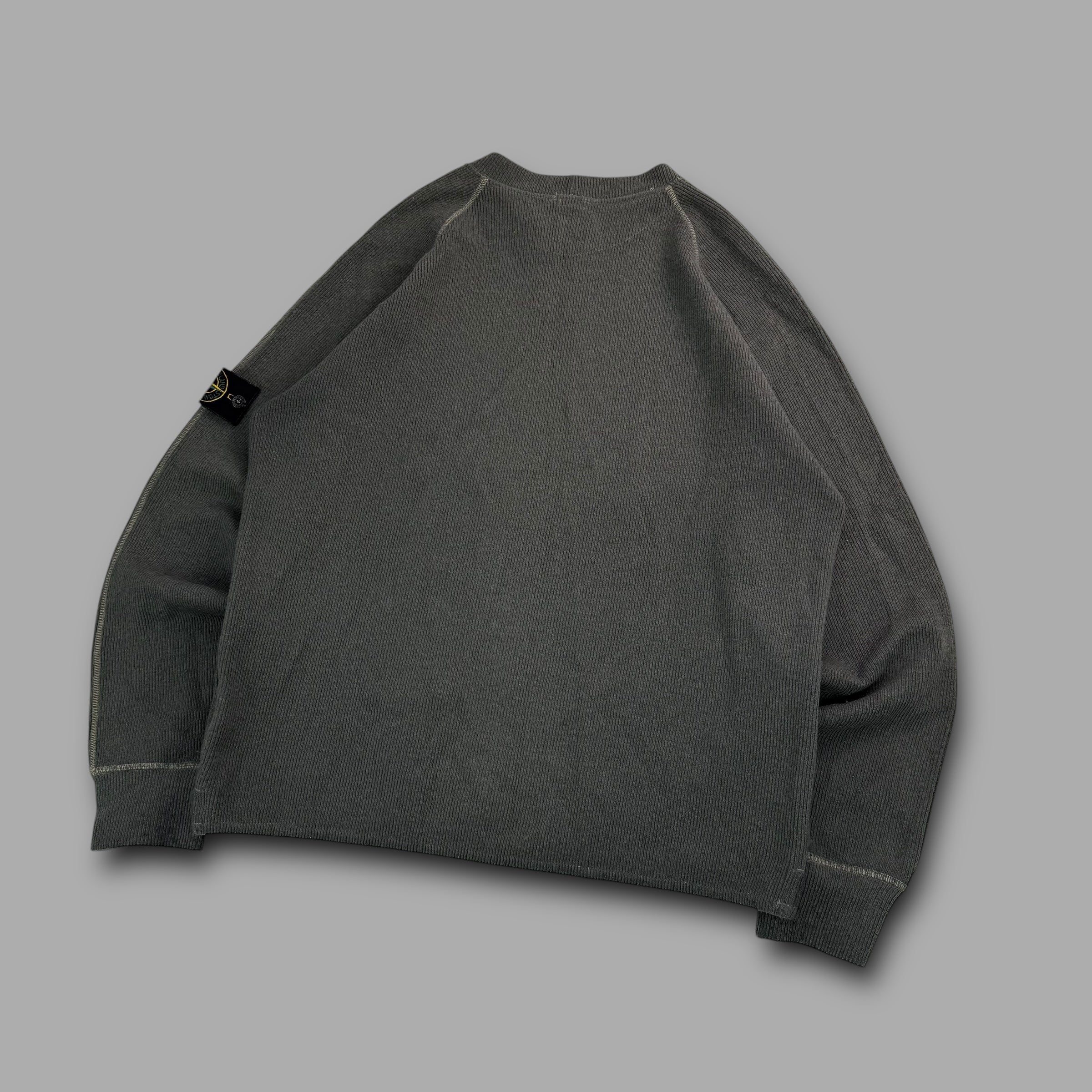 Stone island 2003 wool knit sweatshirt (L)