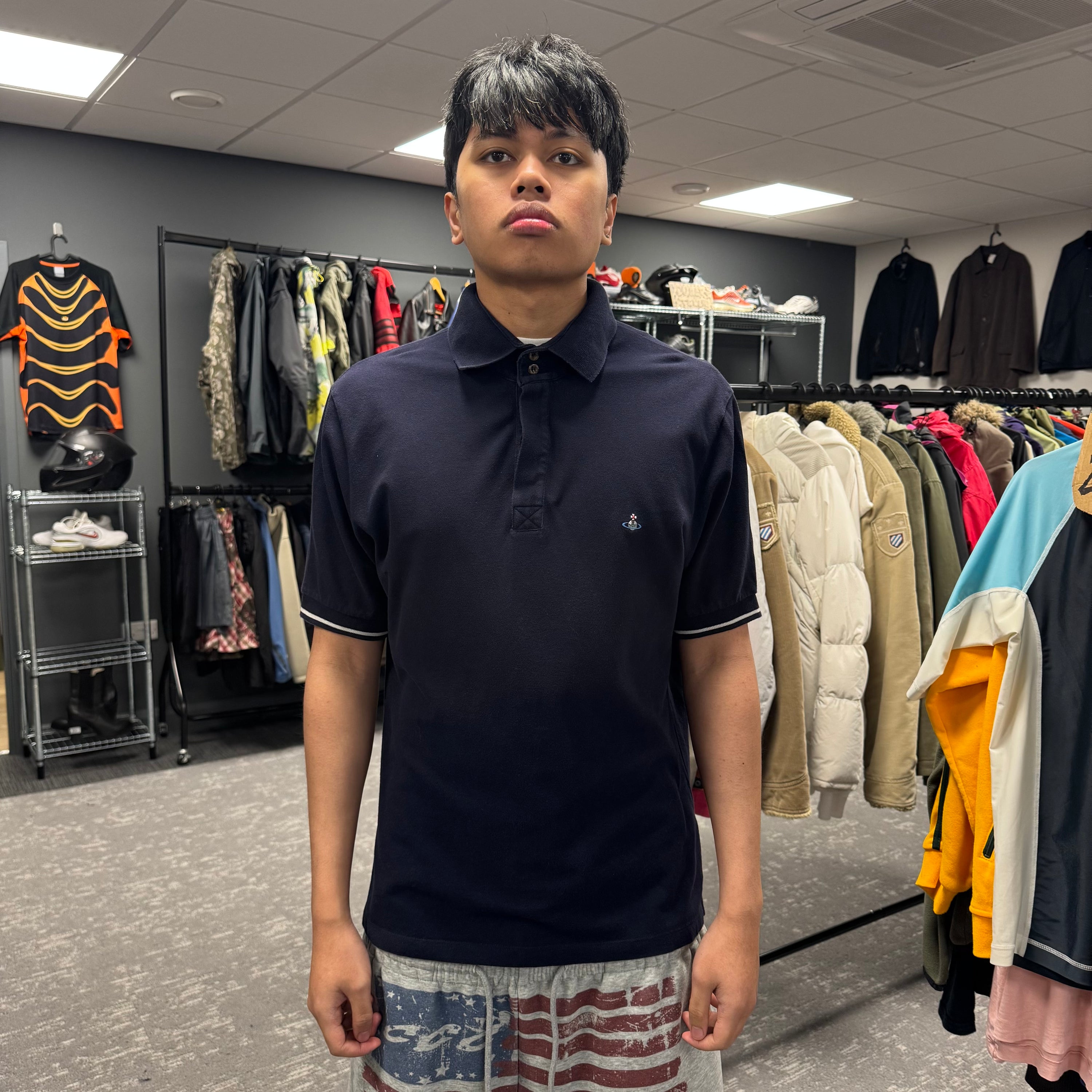 Vivienne Westwood 2000's embroidered polo shirt (L)