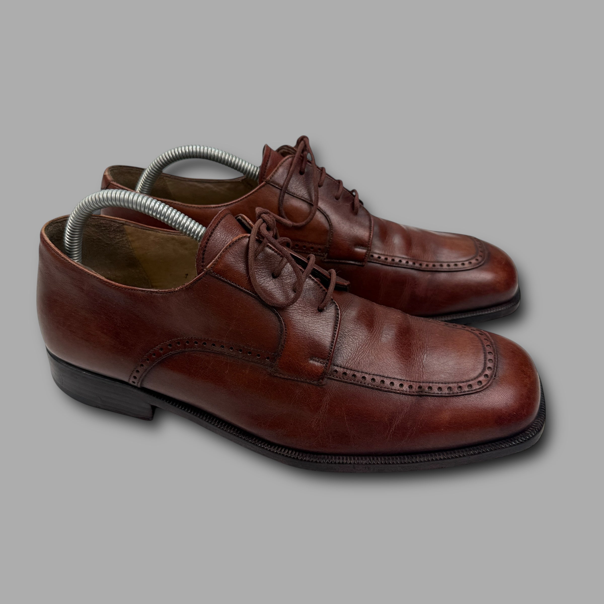 Kollflex brown leather lace up brogue shoes (UK10)