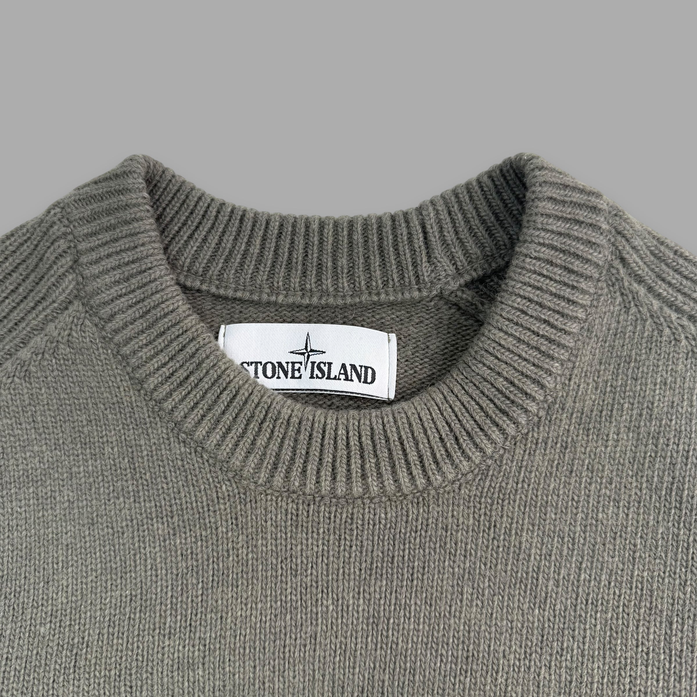 Stone island wool knit pullover sweatshirt (M)