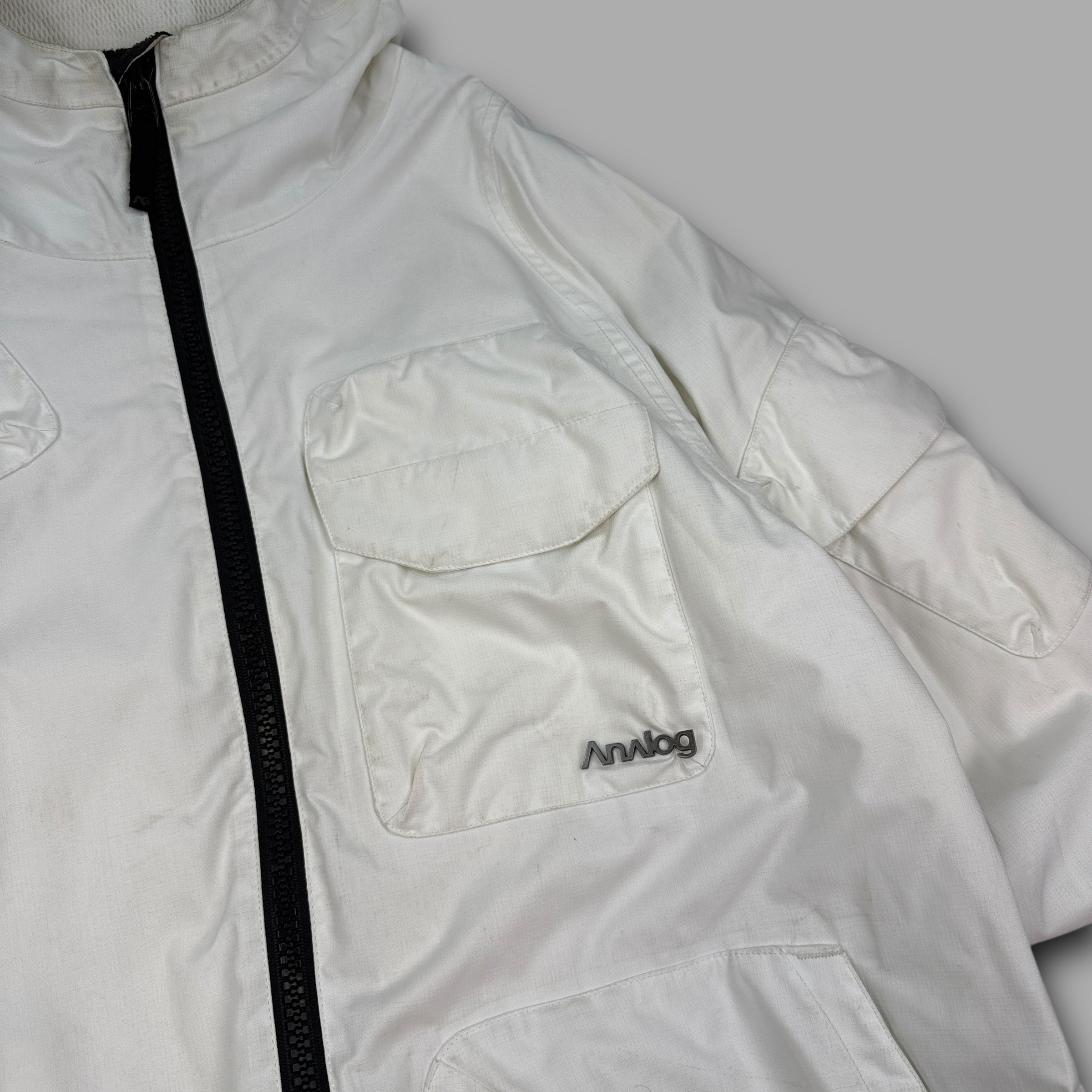 Burton analog 2000's technical multi-pocket softshell ski jacket (M)