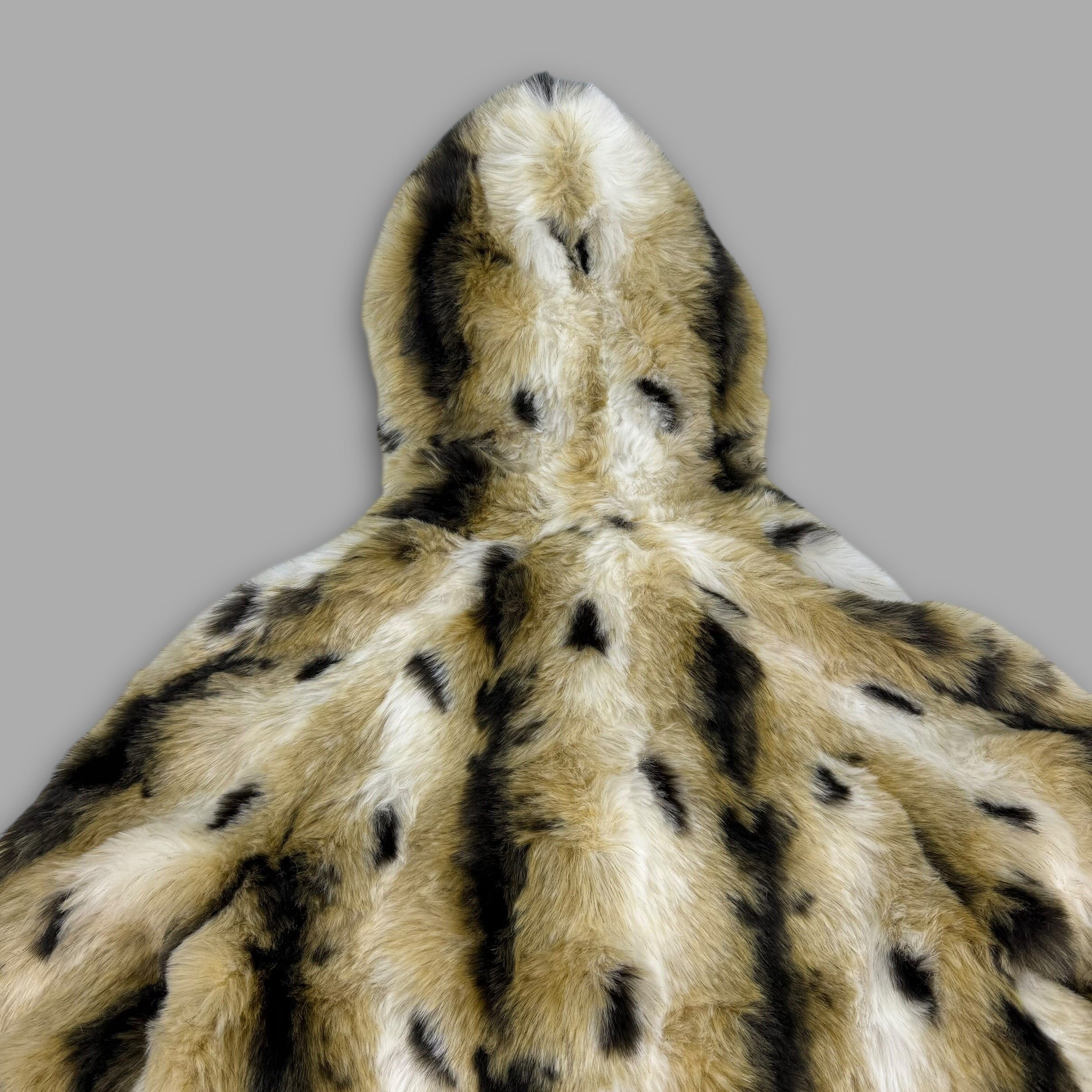 Marble 2000's faux lynx fur hooded coat with clasp closures (XS) wms