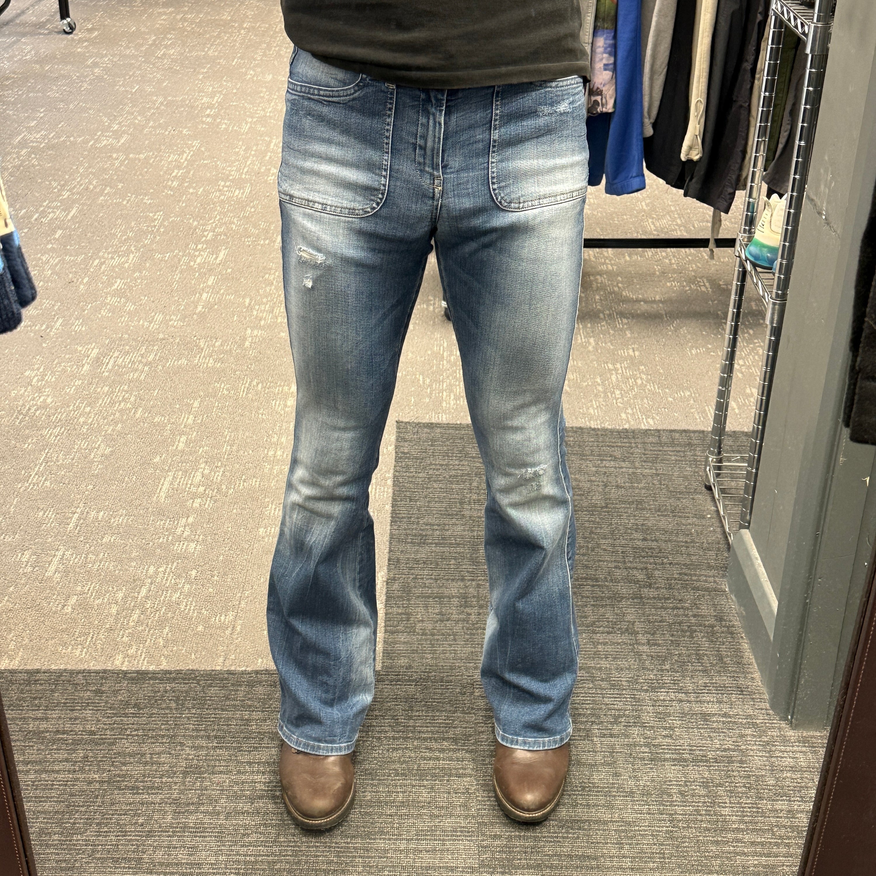Diesel 2000's slim bootcut stretch washed denim jeans (M) wms