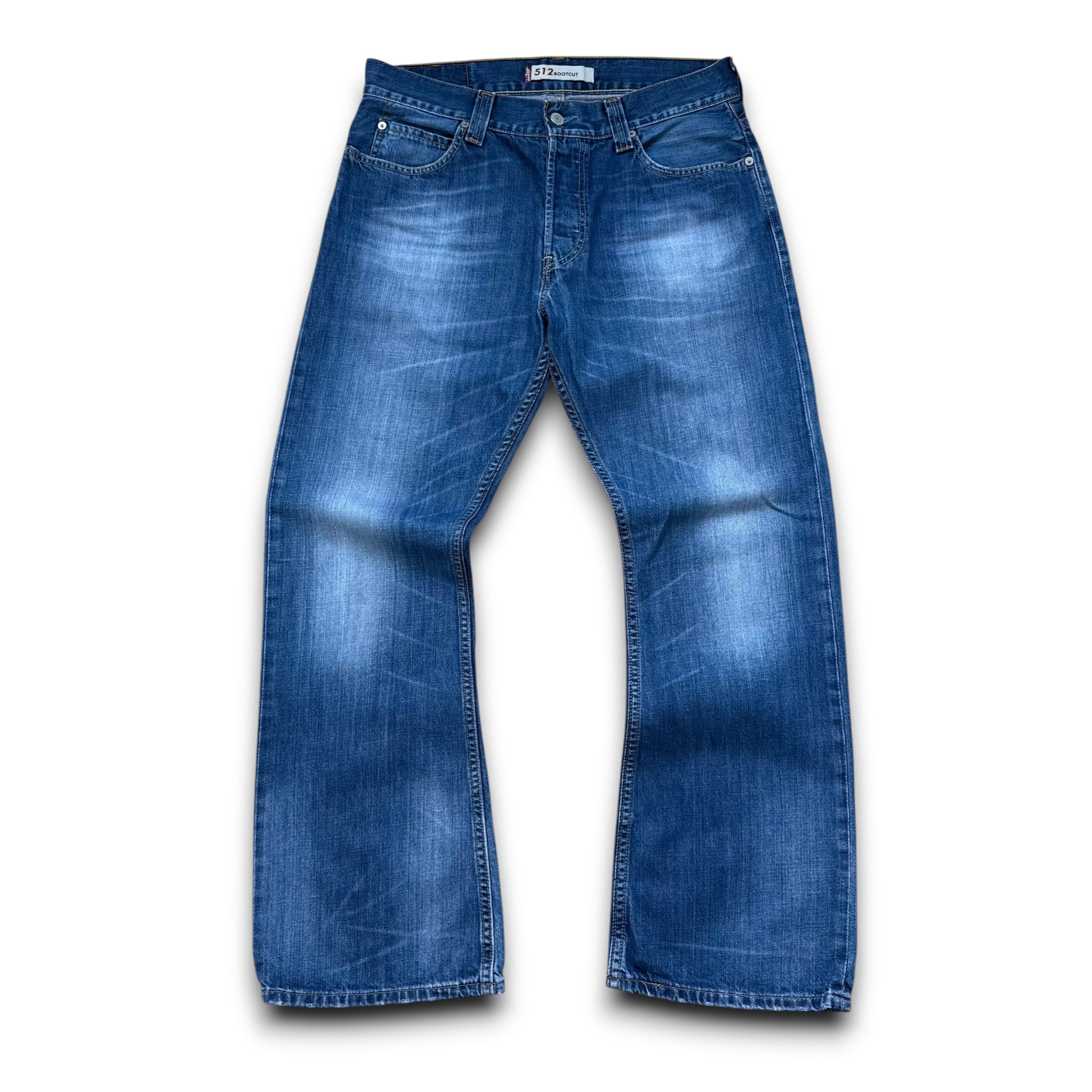 Levi's 512 2000's worn faded and washed denim bootcut jeans (S-M)