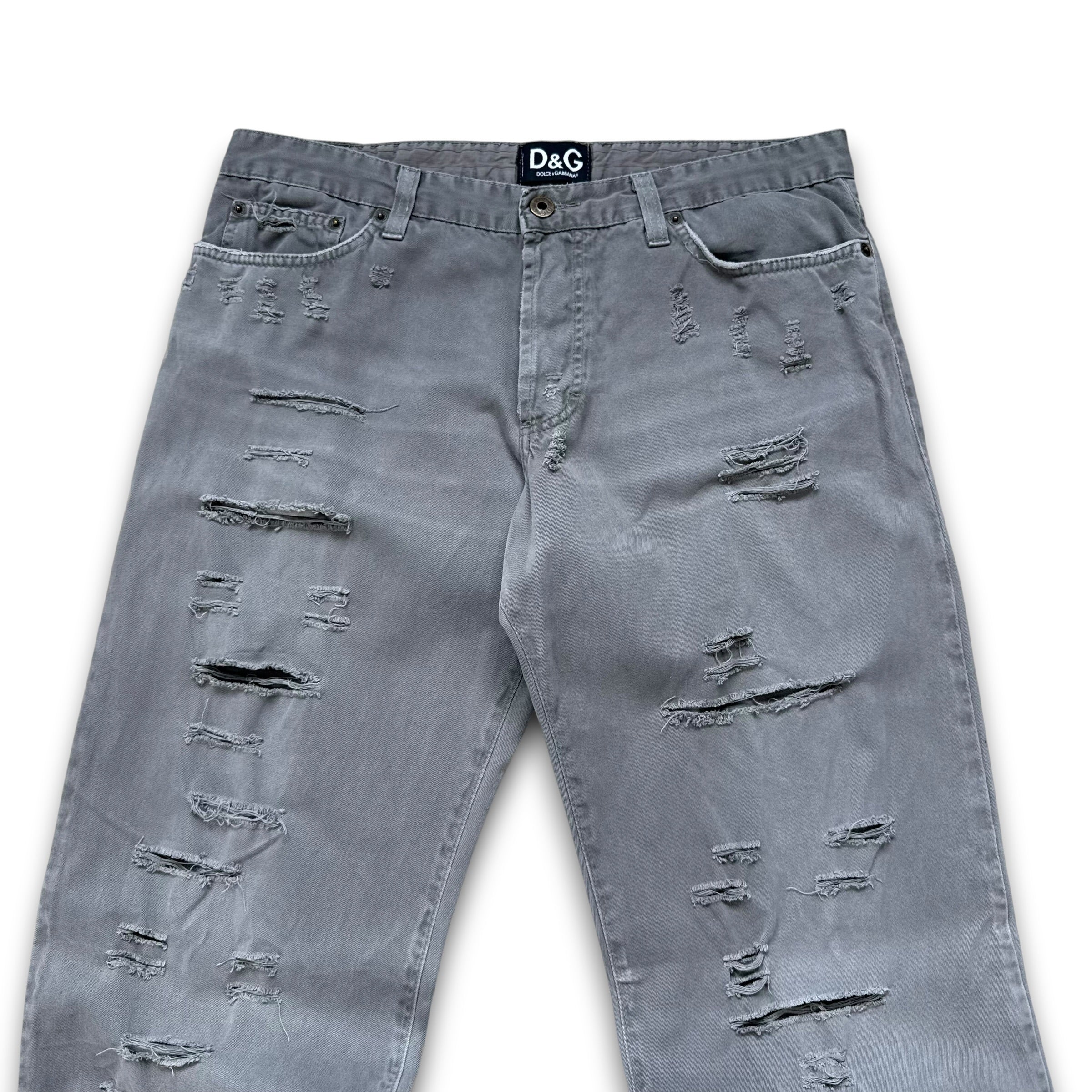 Dolce and gabanna 2000's relaxed straight leg baggy ripped denim jeans (M)