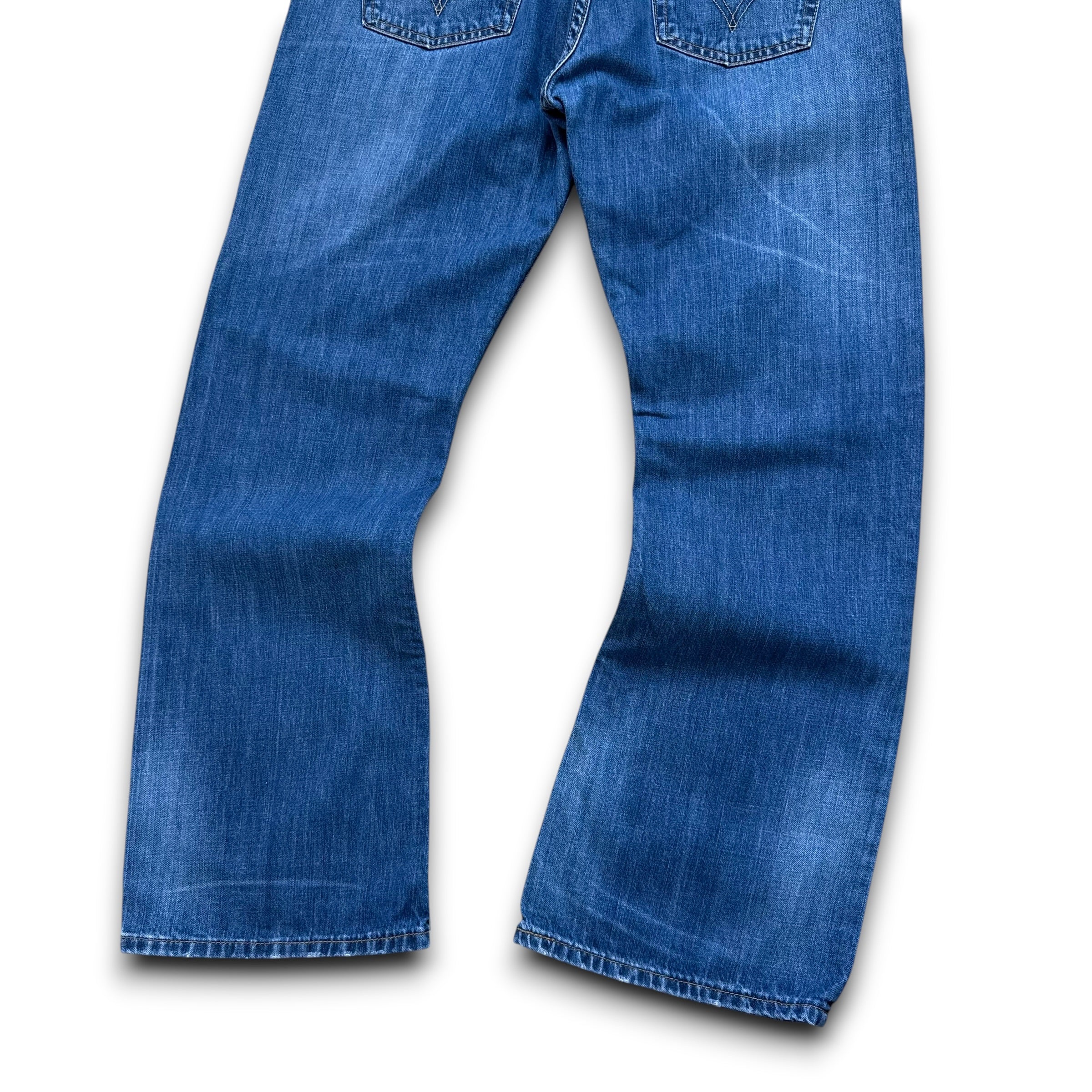 Levi's 512 2000's worn faded and washed denim bootcut jeans (S-M)
