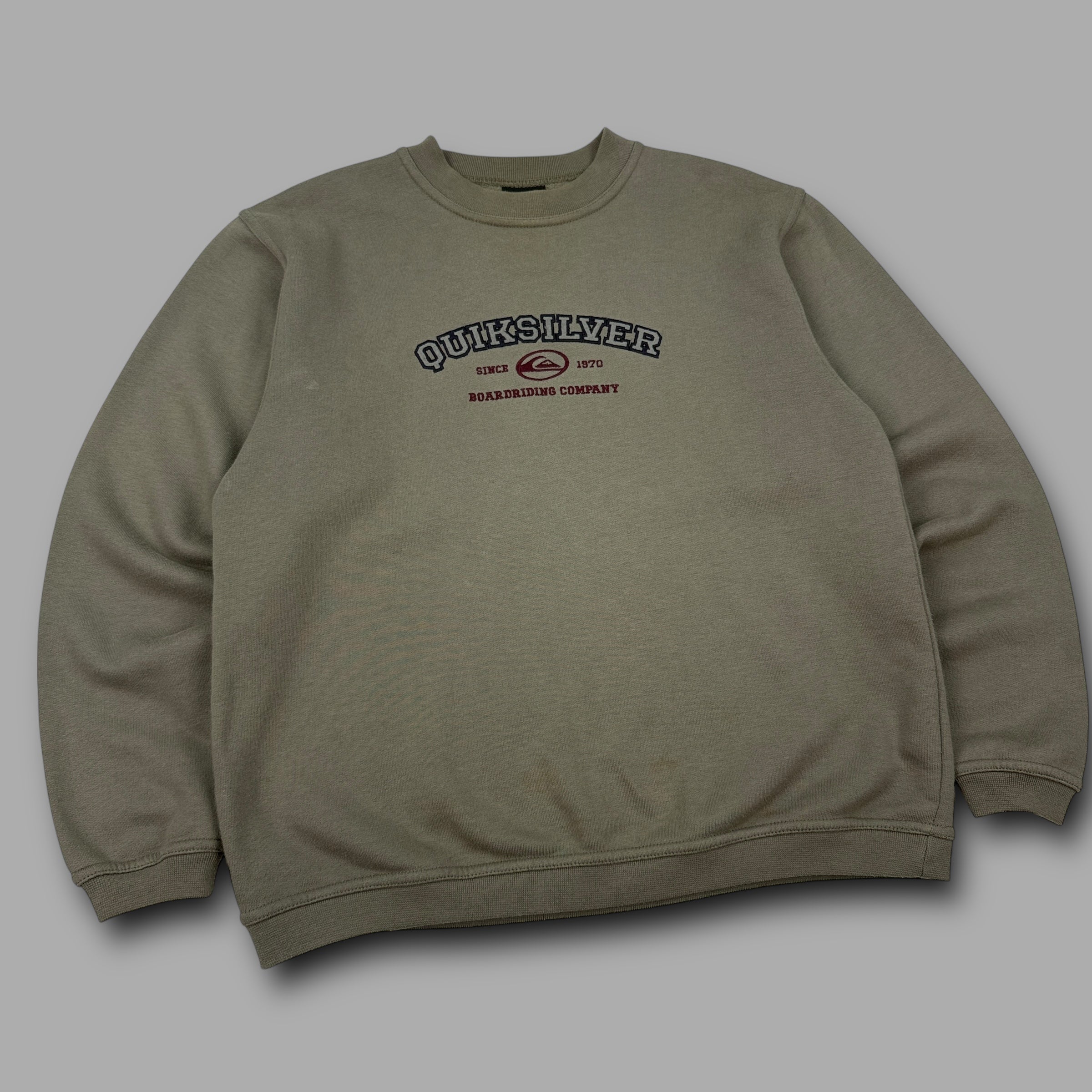 Quiksilver 2000's spellout embrodiered pullover sweatshirt (XS)