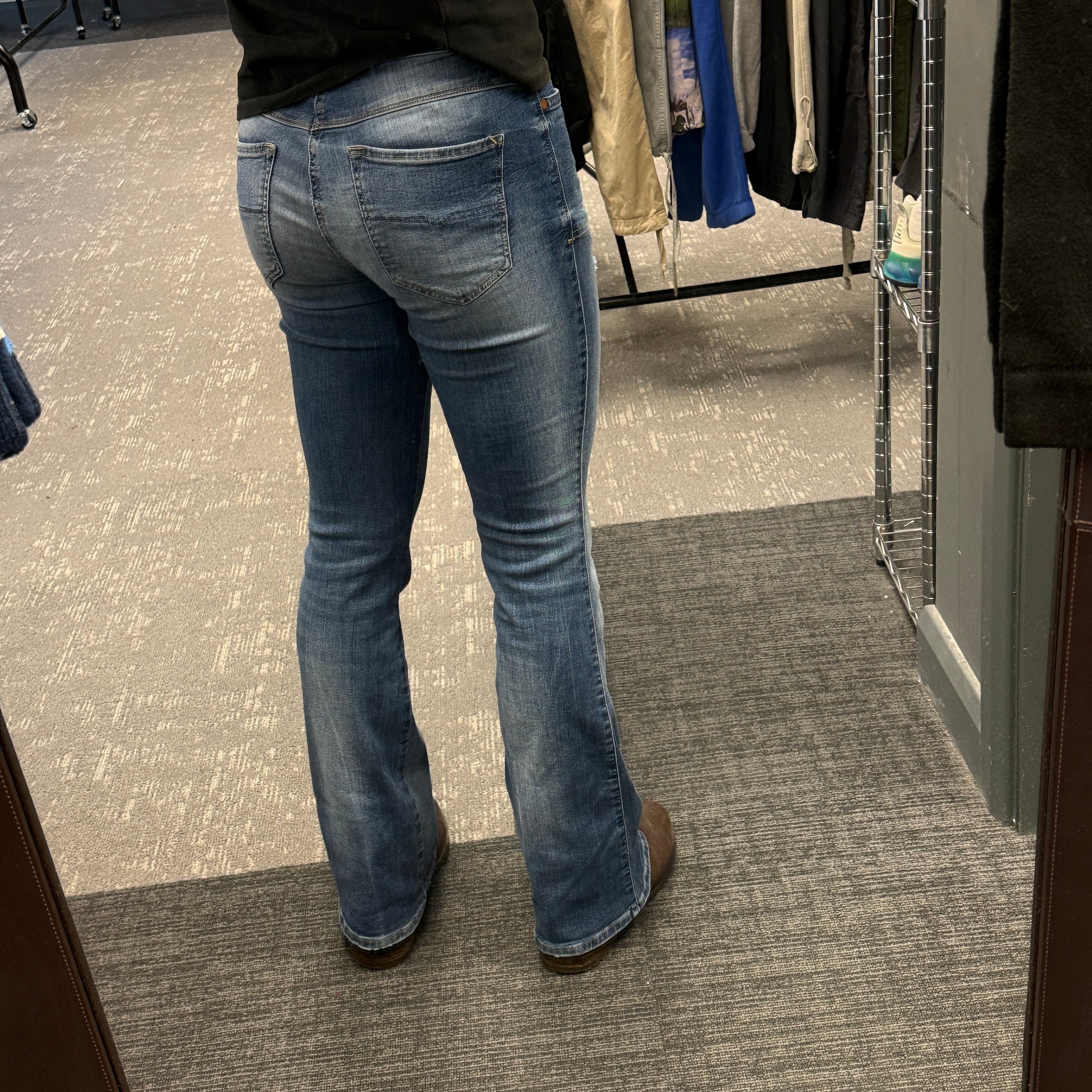 Diesel 2000's slim bootcut stretch washed denim jeans (M) wms