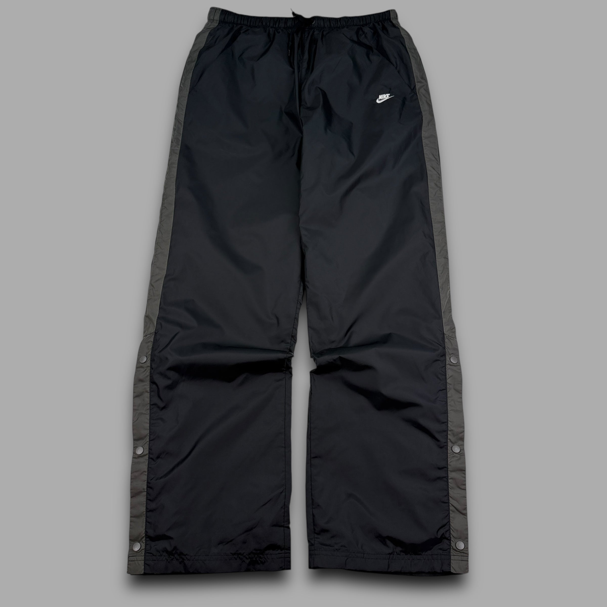 Nike 2000's baggy nylon popper track bottoms (L)