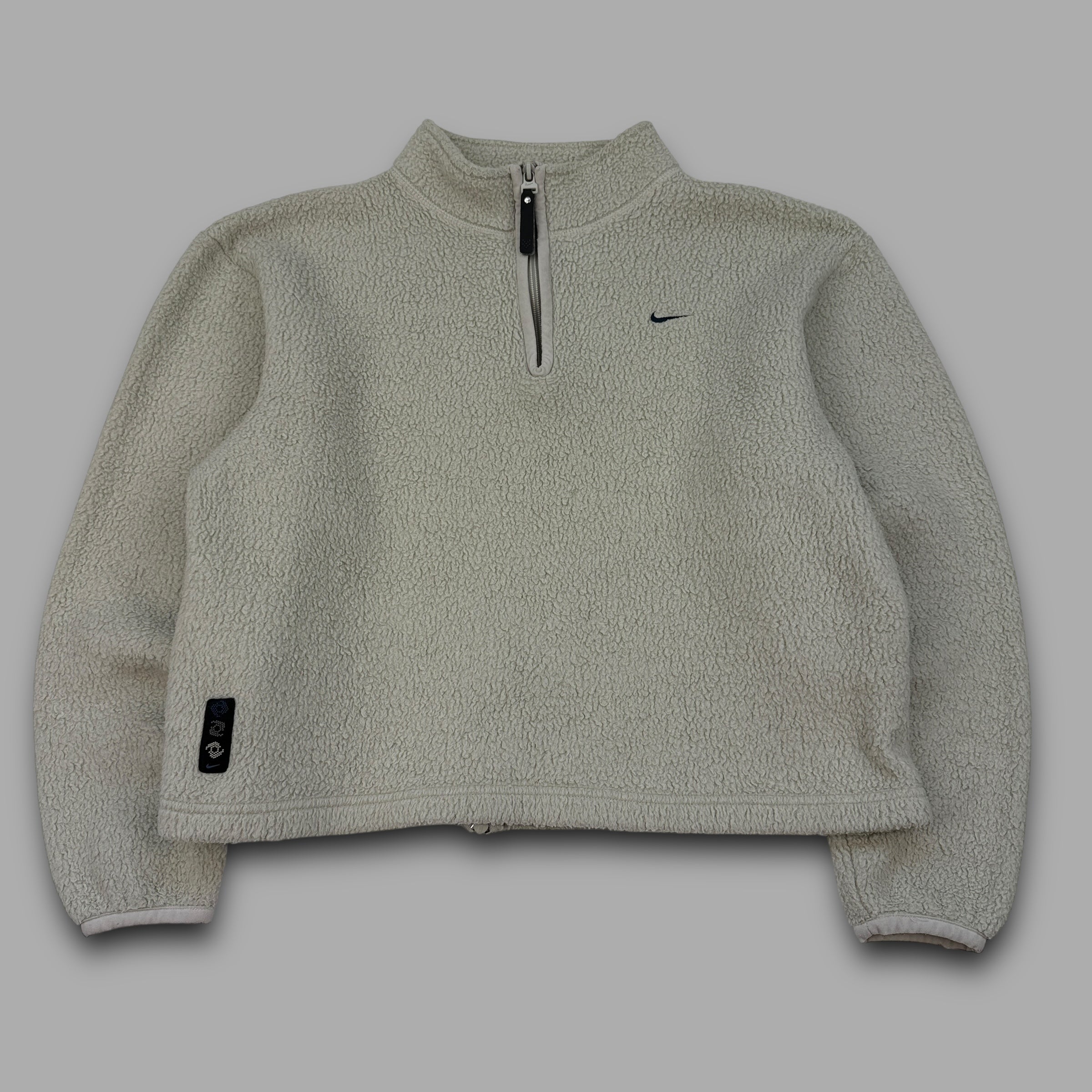 Nike 2000's cropped 1/4 pullover technical fleece (S)