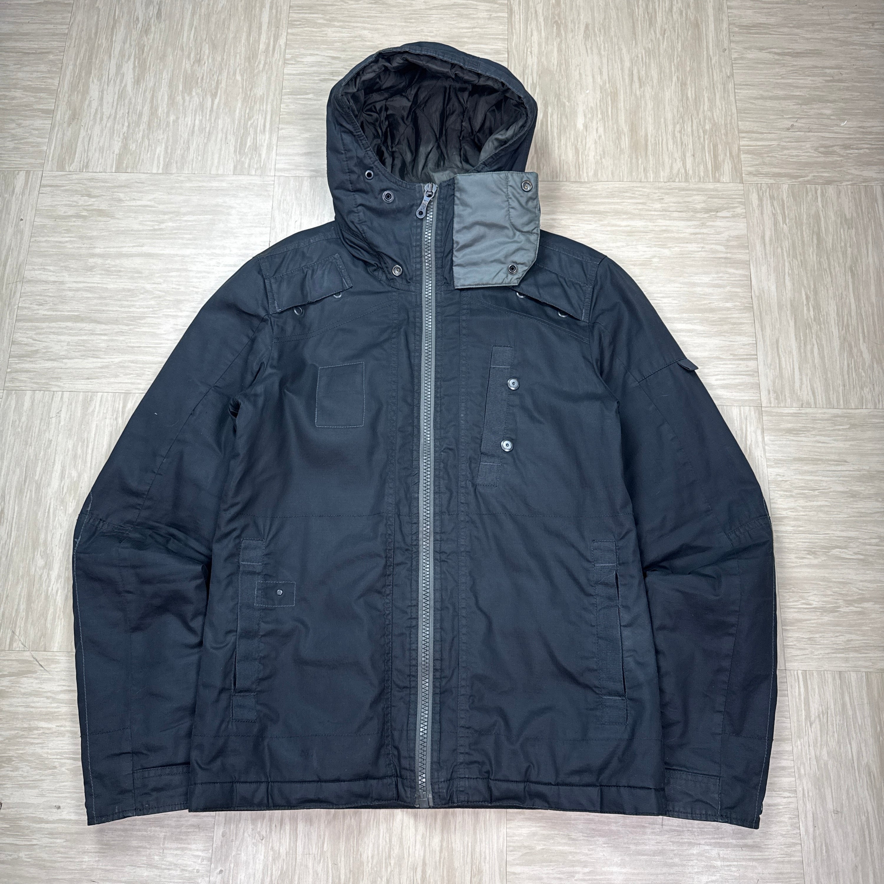 Gstar RAW 2000's technical full zip balaclava style cargo jacket (M)