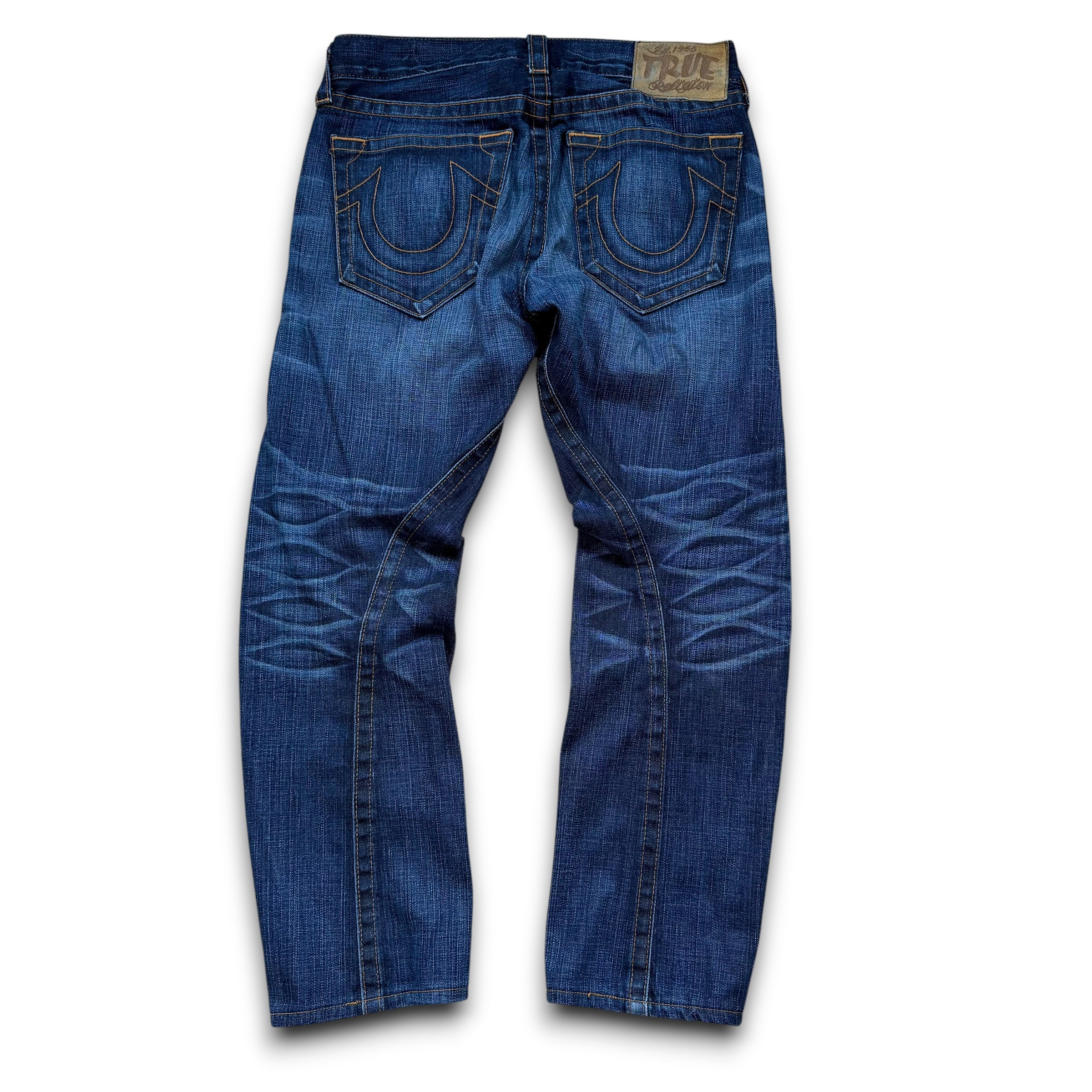 True religion 2000's twisted denim straight leg jeans (S)