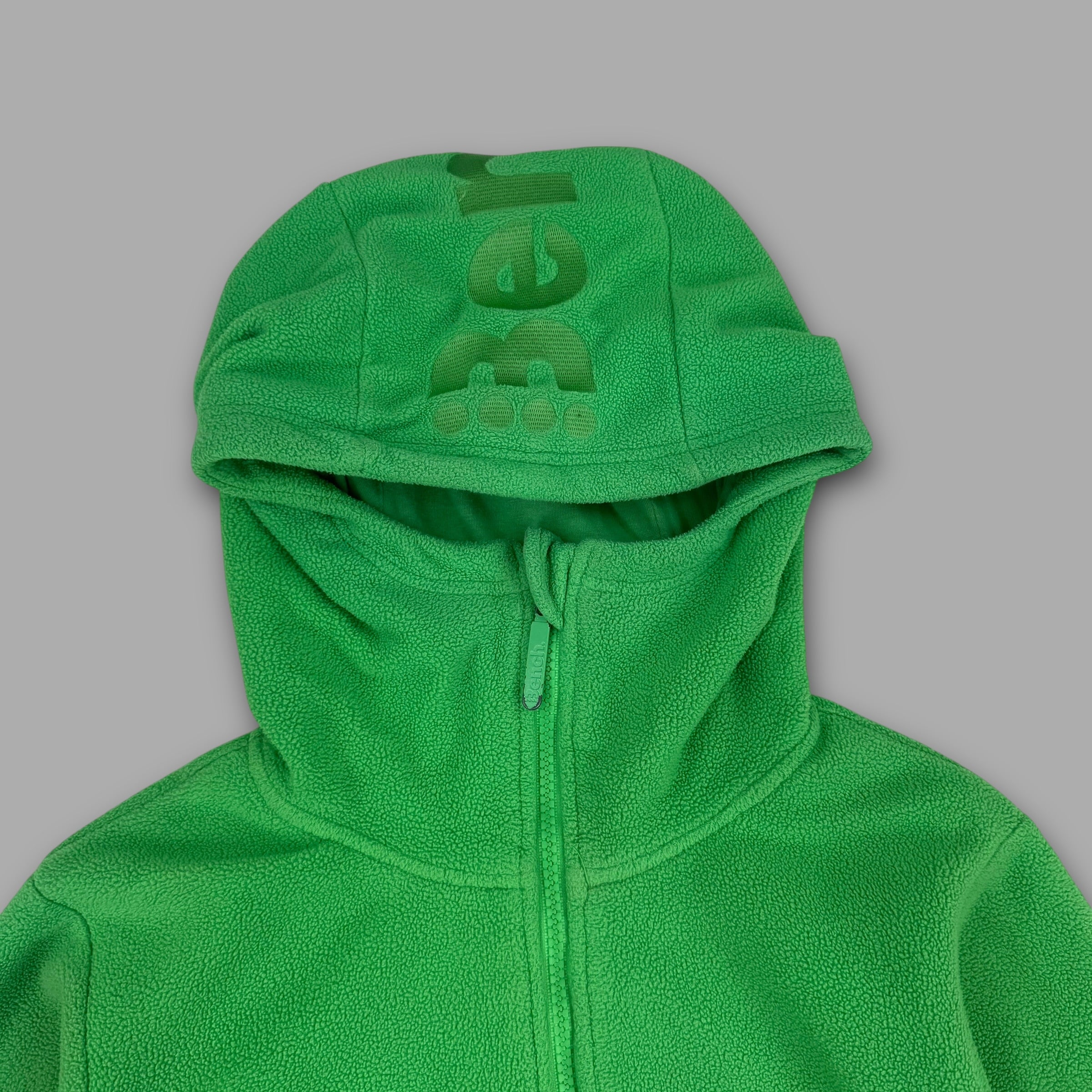 Bench 2000's high neck spellout fleece hoodie with thumb holes (XS) wms
