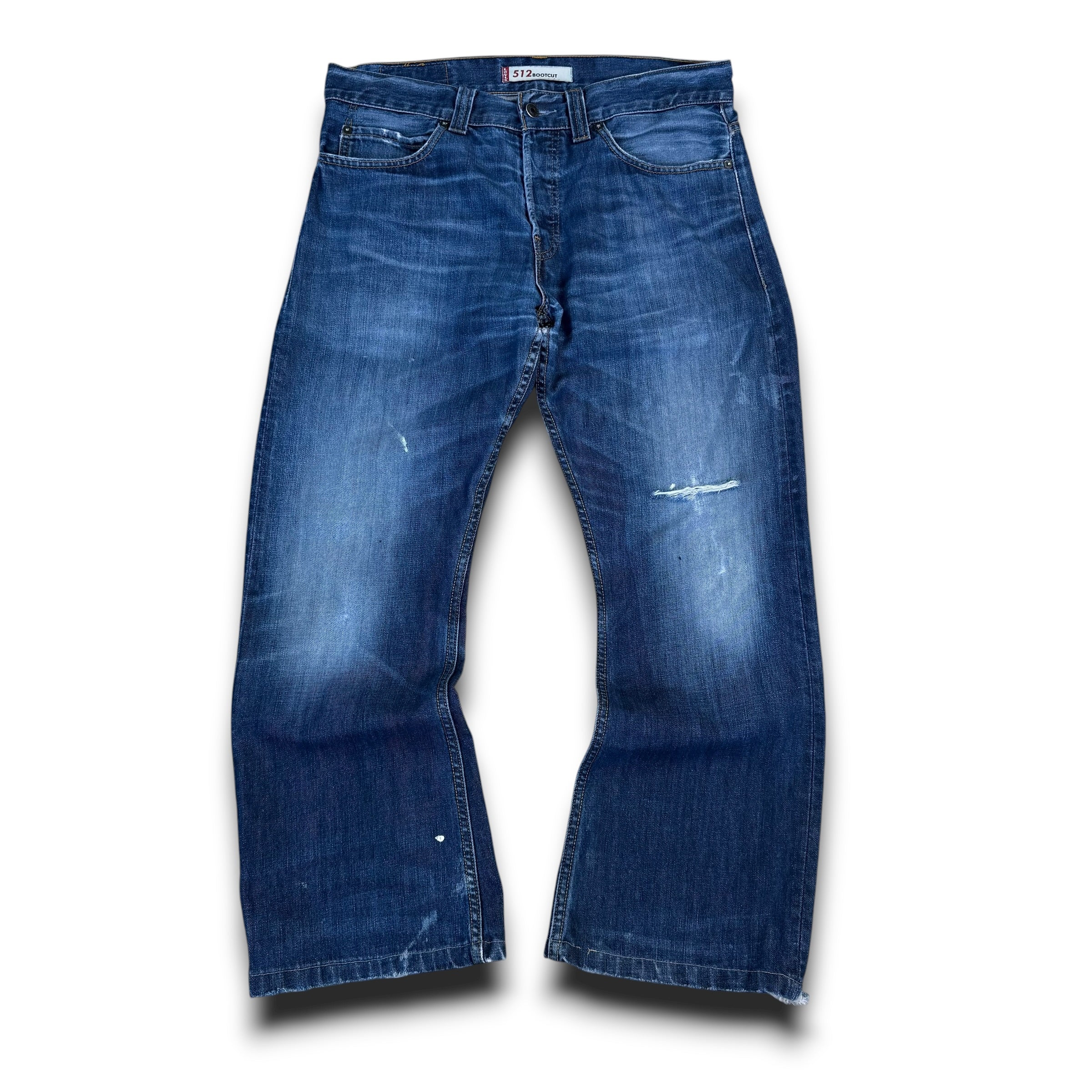 Levi's 512 2000's distressed denim bootcut jeans (S)