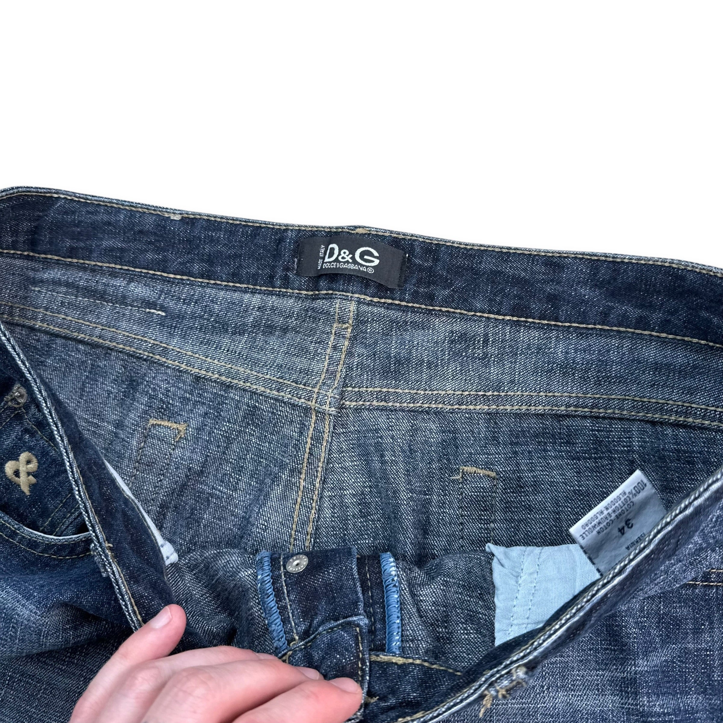 Dolce and gabbana 2000's relaxed denim bootcut jeans (M-L)