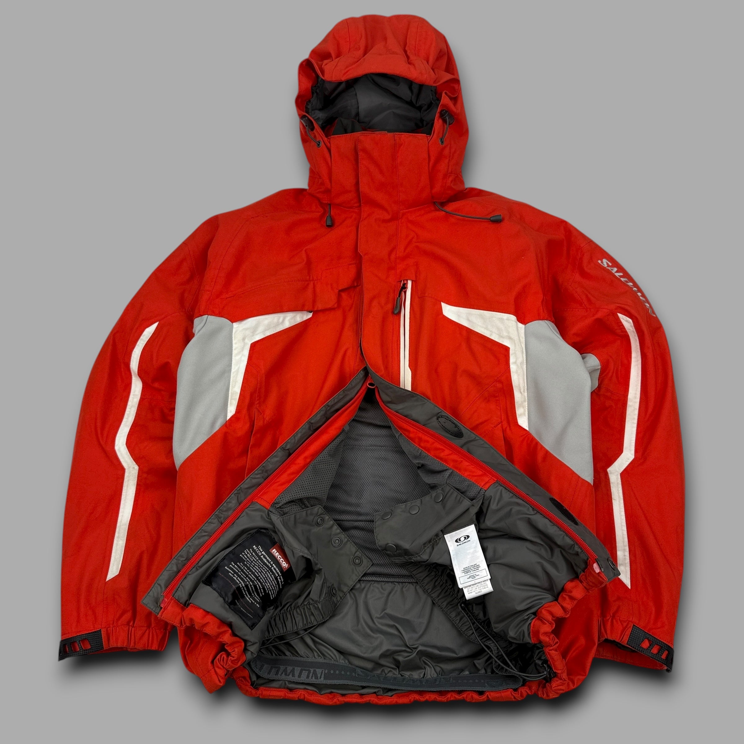 Salomon 2007 technical multi-pocket recco clima-pro storm ski jacket (M)