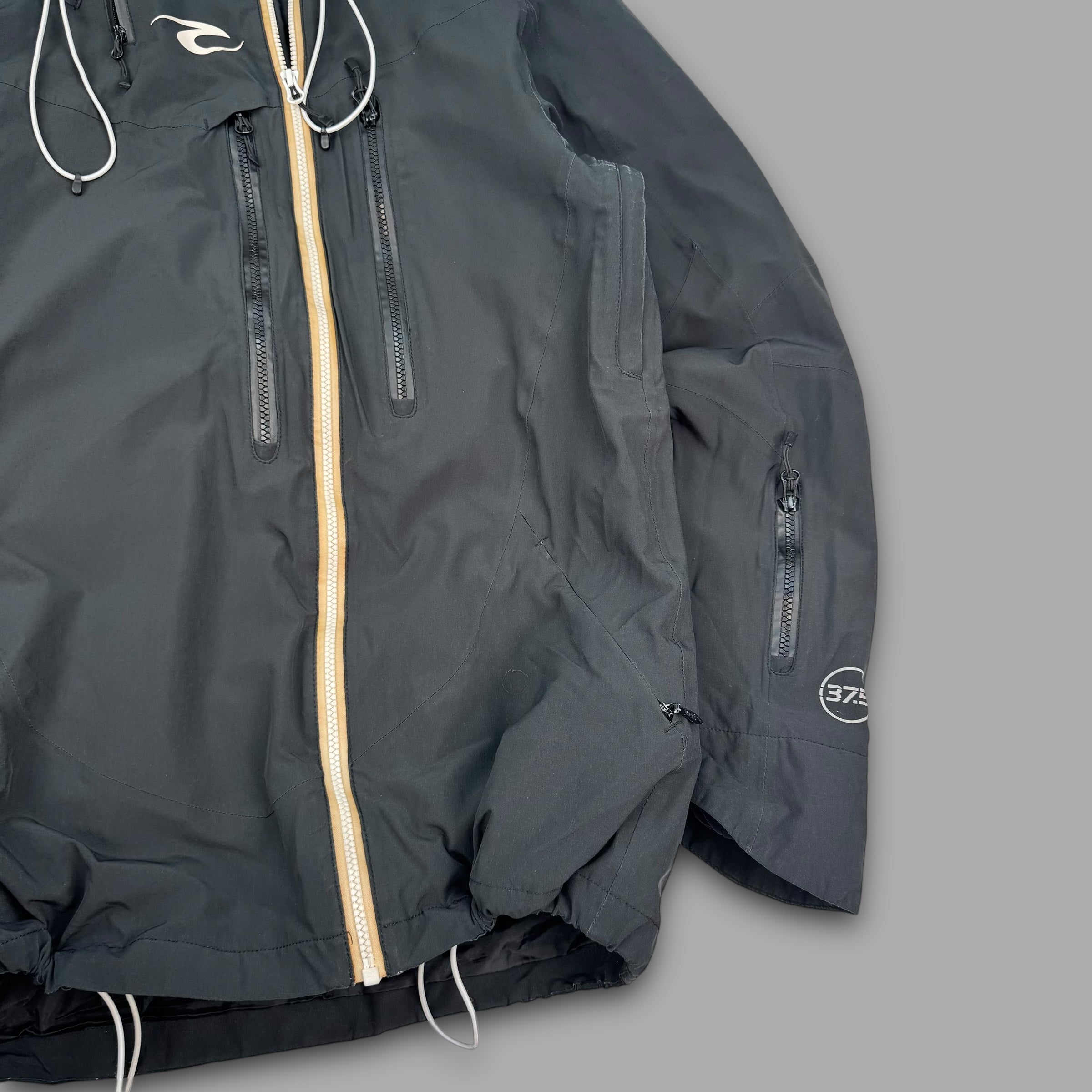 Ripcurl 2000's technical asymmetric dual zip softshell balaclava ski jacket (M-L)