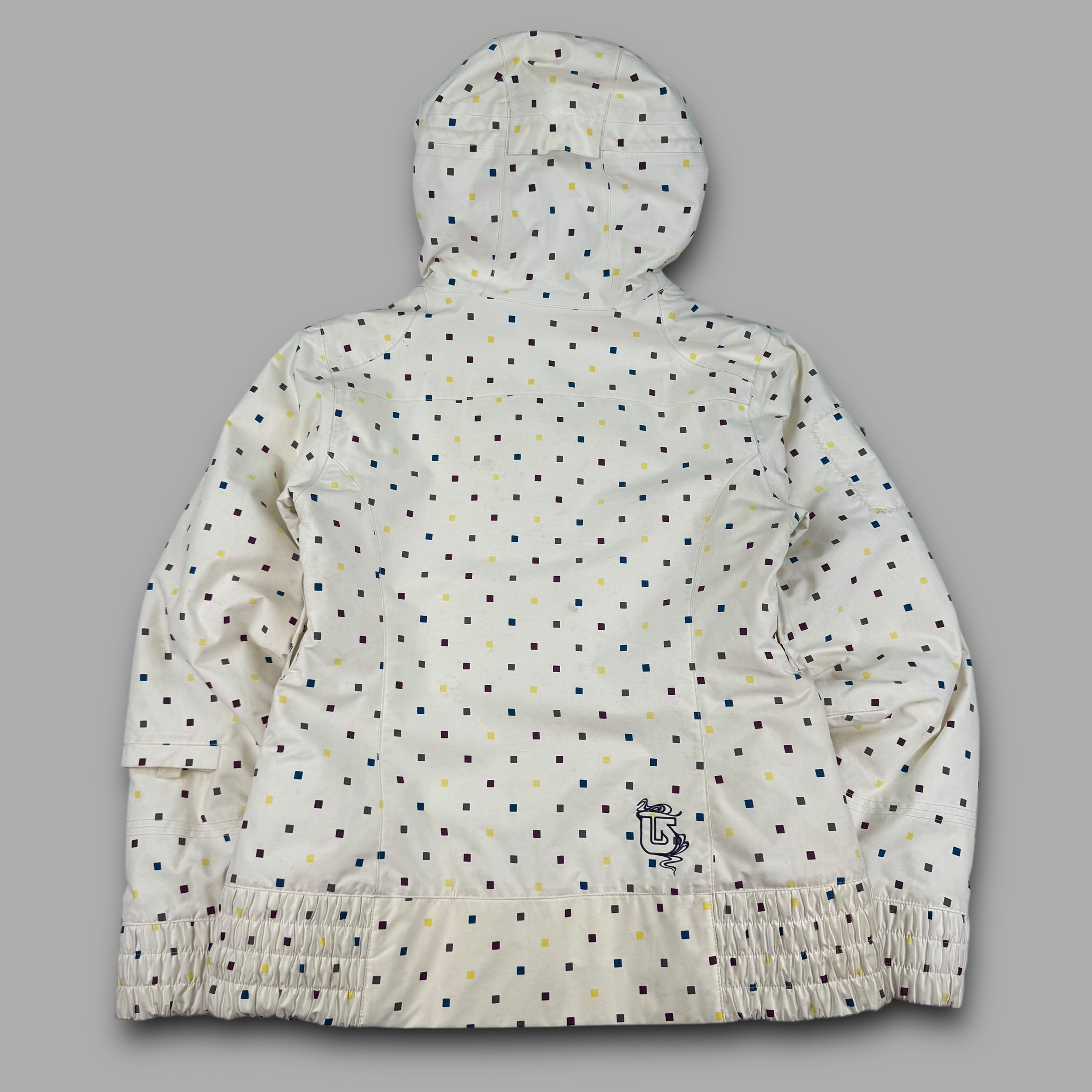 Burton 2000's technical monogram multi-pocket fur hood ski jacket (L) wms