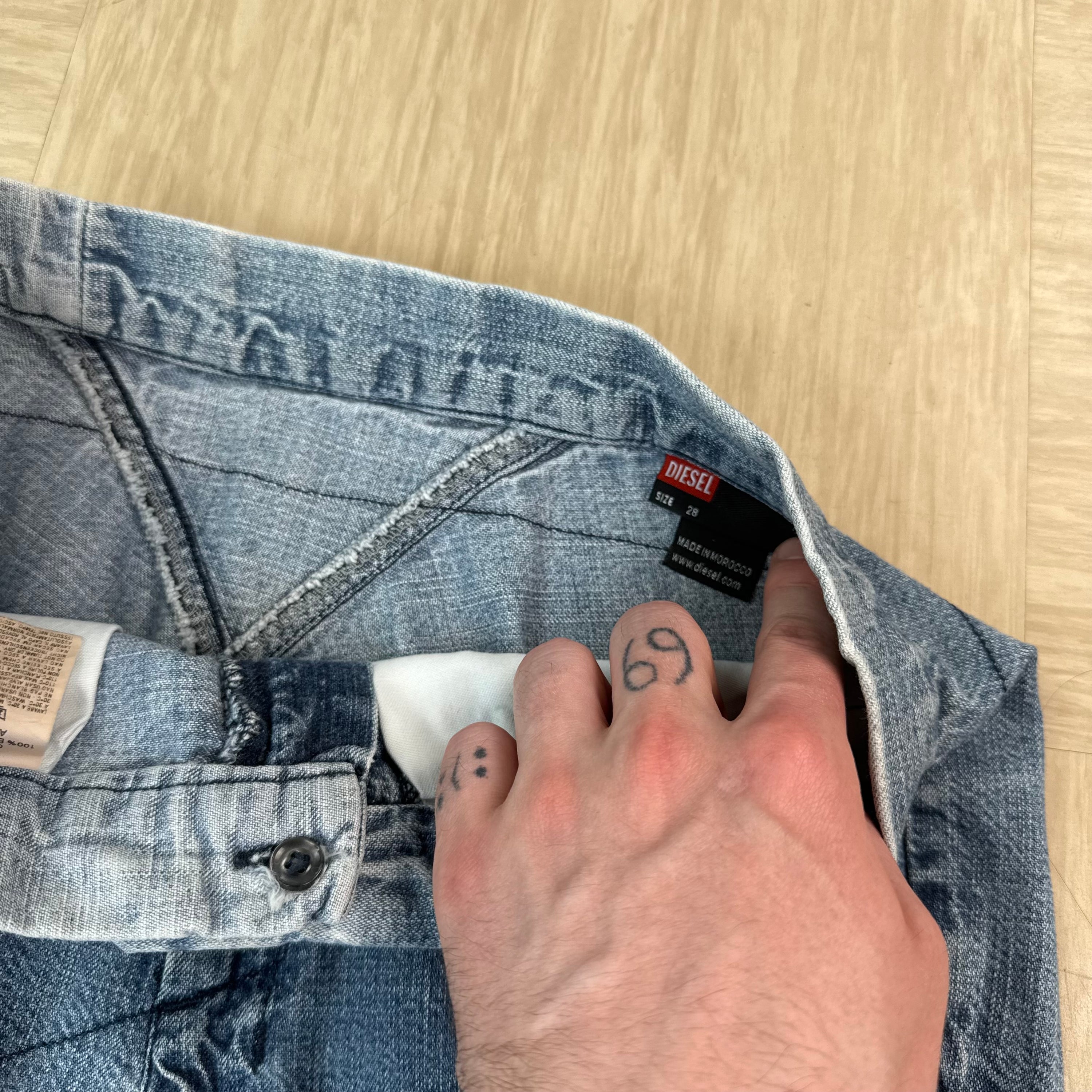 Diesel 2000's faded low waisted denim bootcut jeans (S)