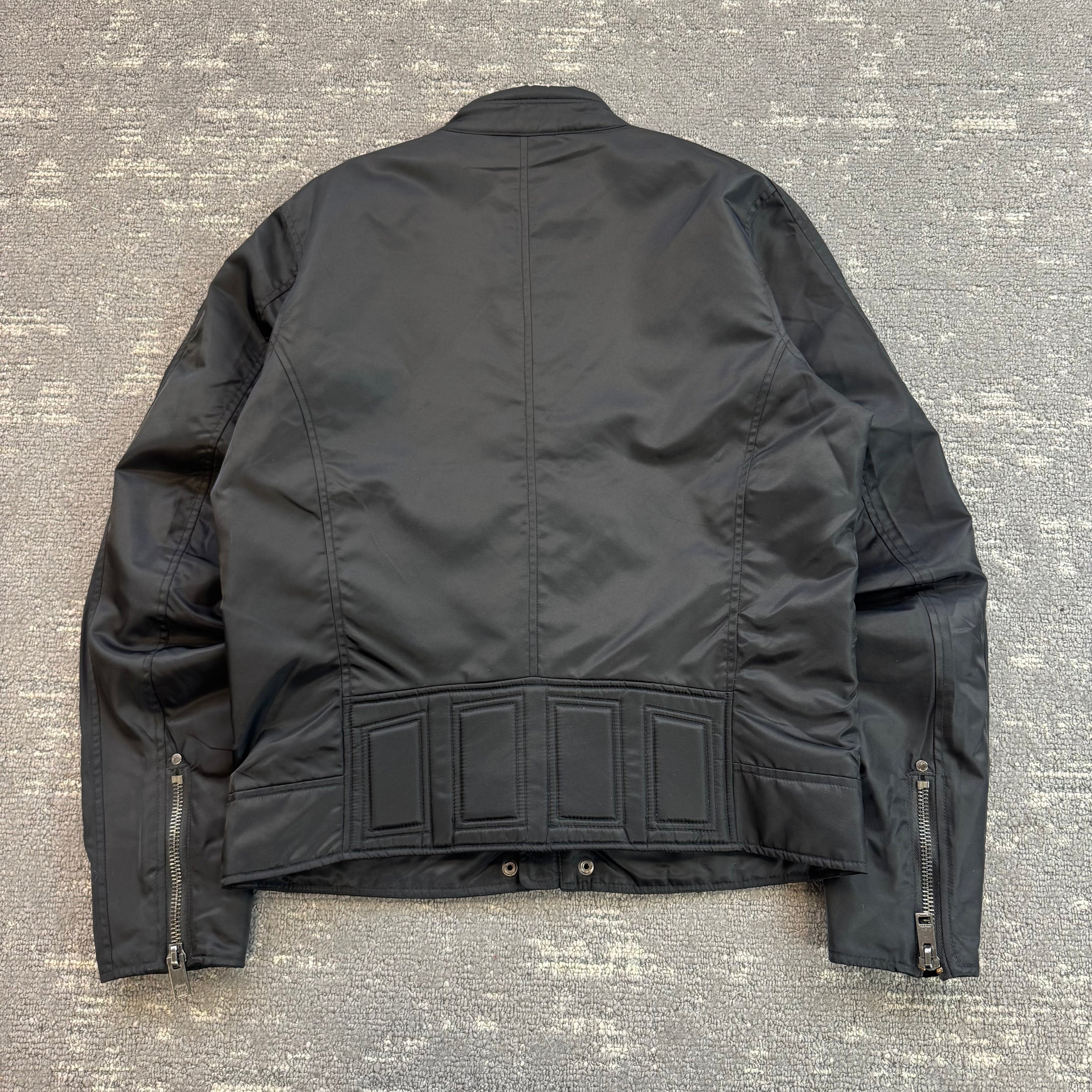 Diesel 2000's technical nylon fitted biker jacket (L)