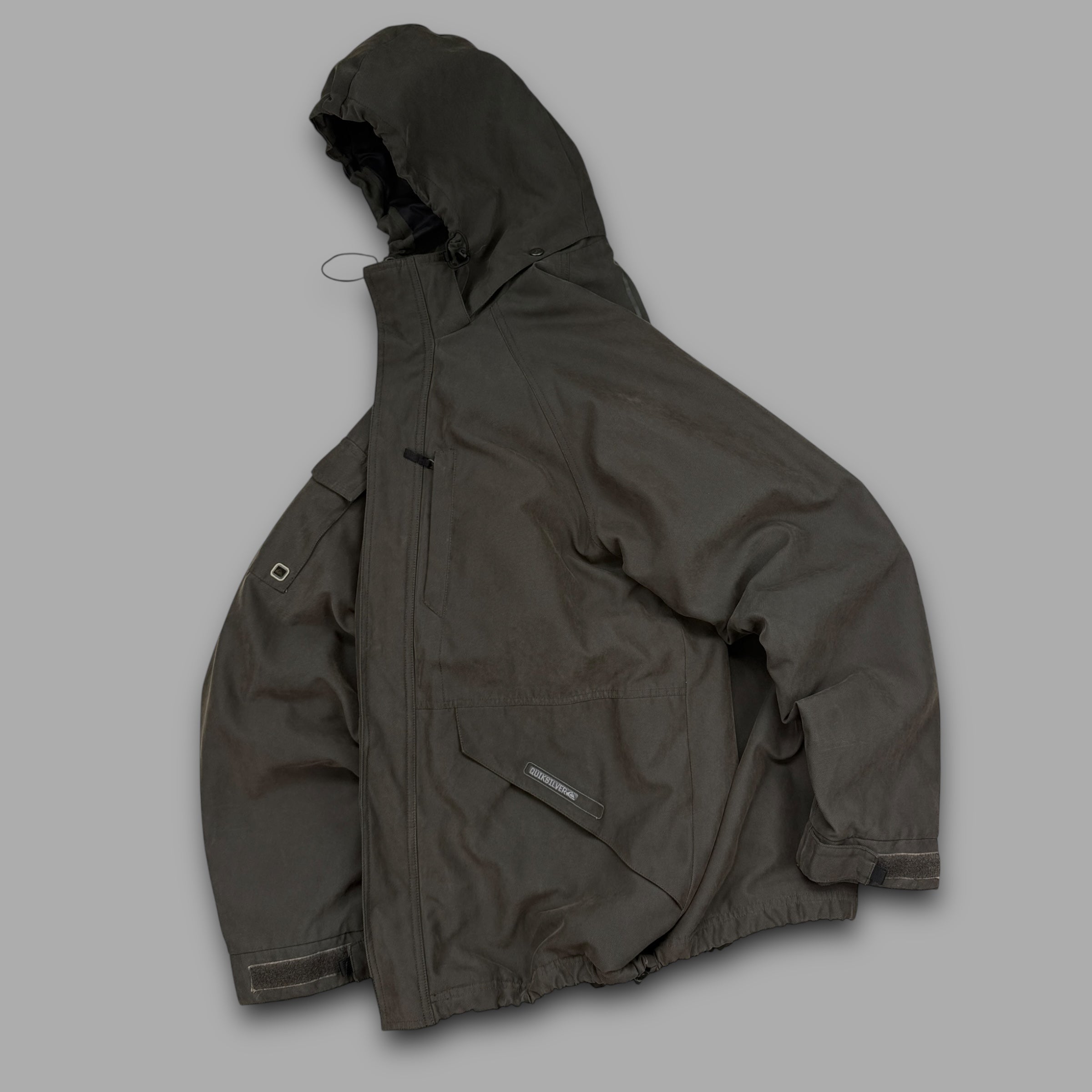 Quiksilver 2000's technical multi-pocket parka jacket (L)