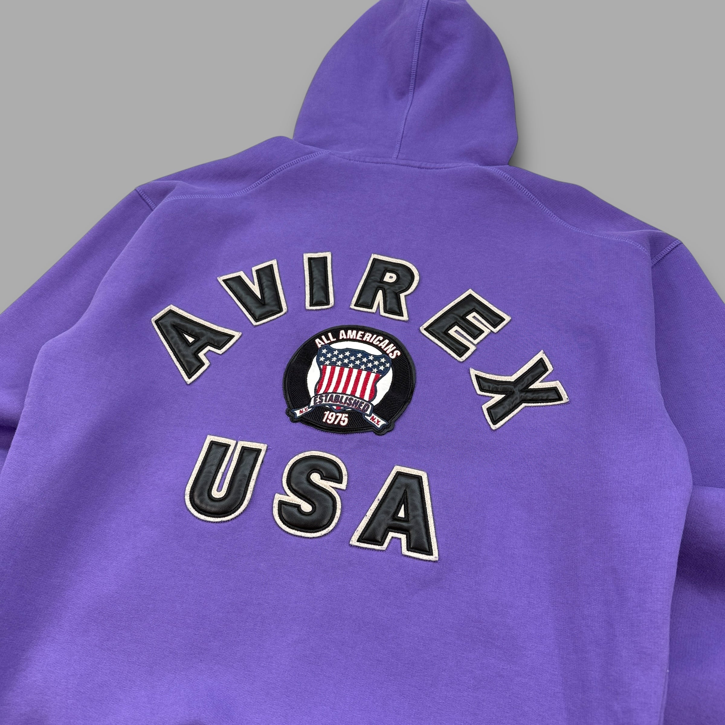 Avirex 2000's graphic embroidered sample hoodie (M)