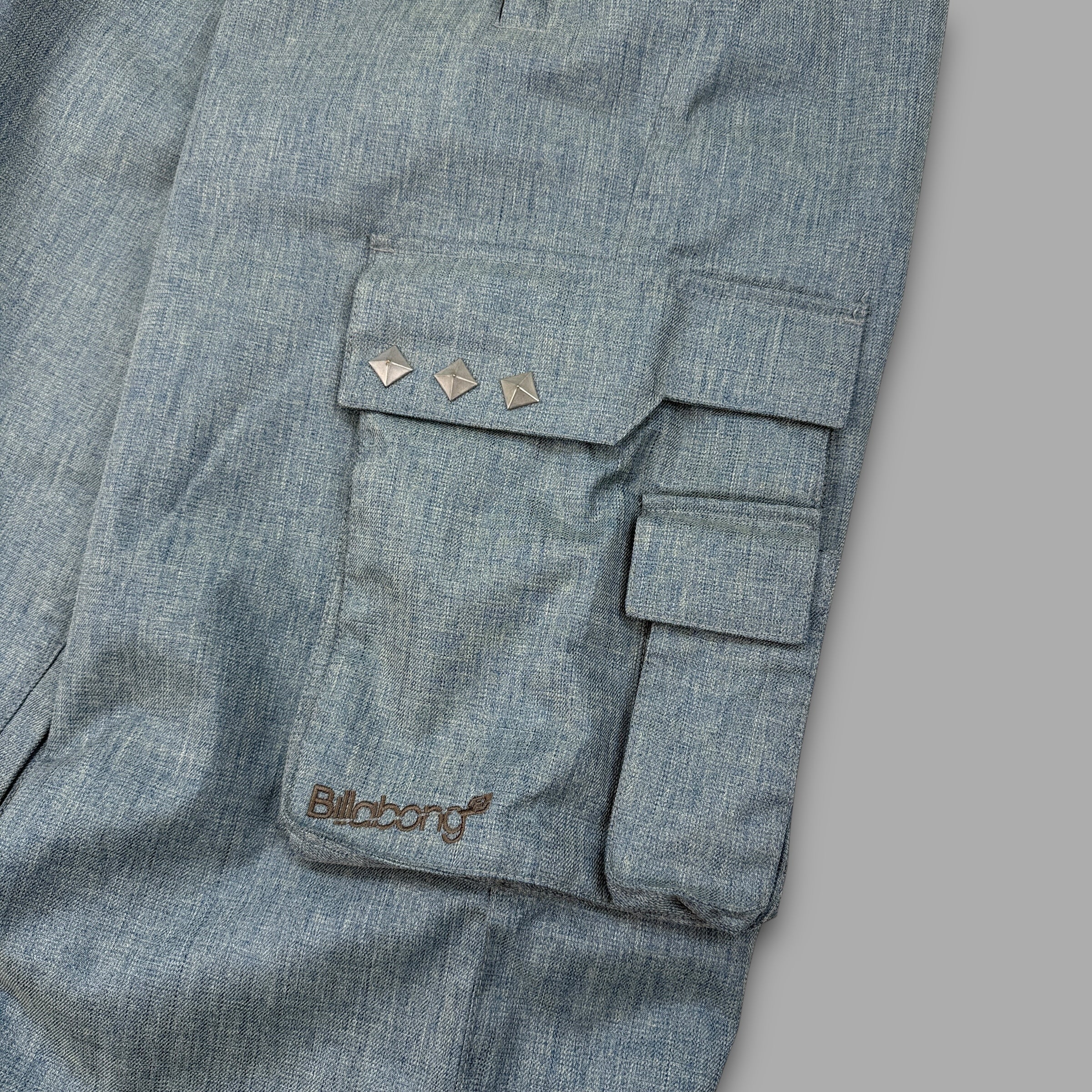 Billabong 2000's technical vented denim style baggy ski sallopettes (M)