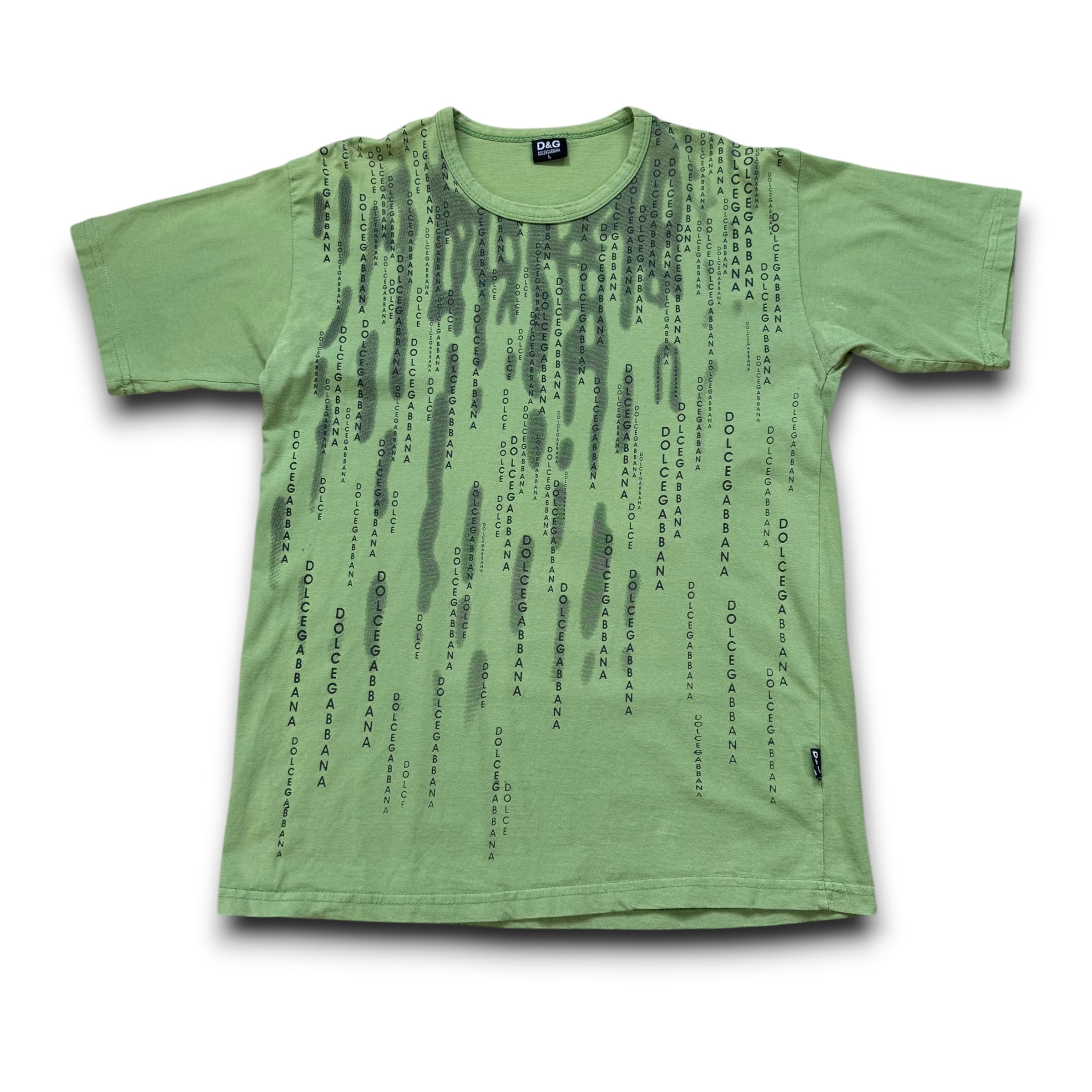 Dolce and gabanna 2000's repeat spellout graphic tee (L)