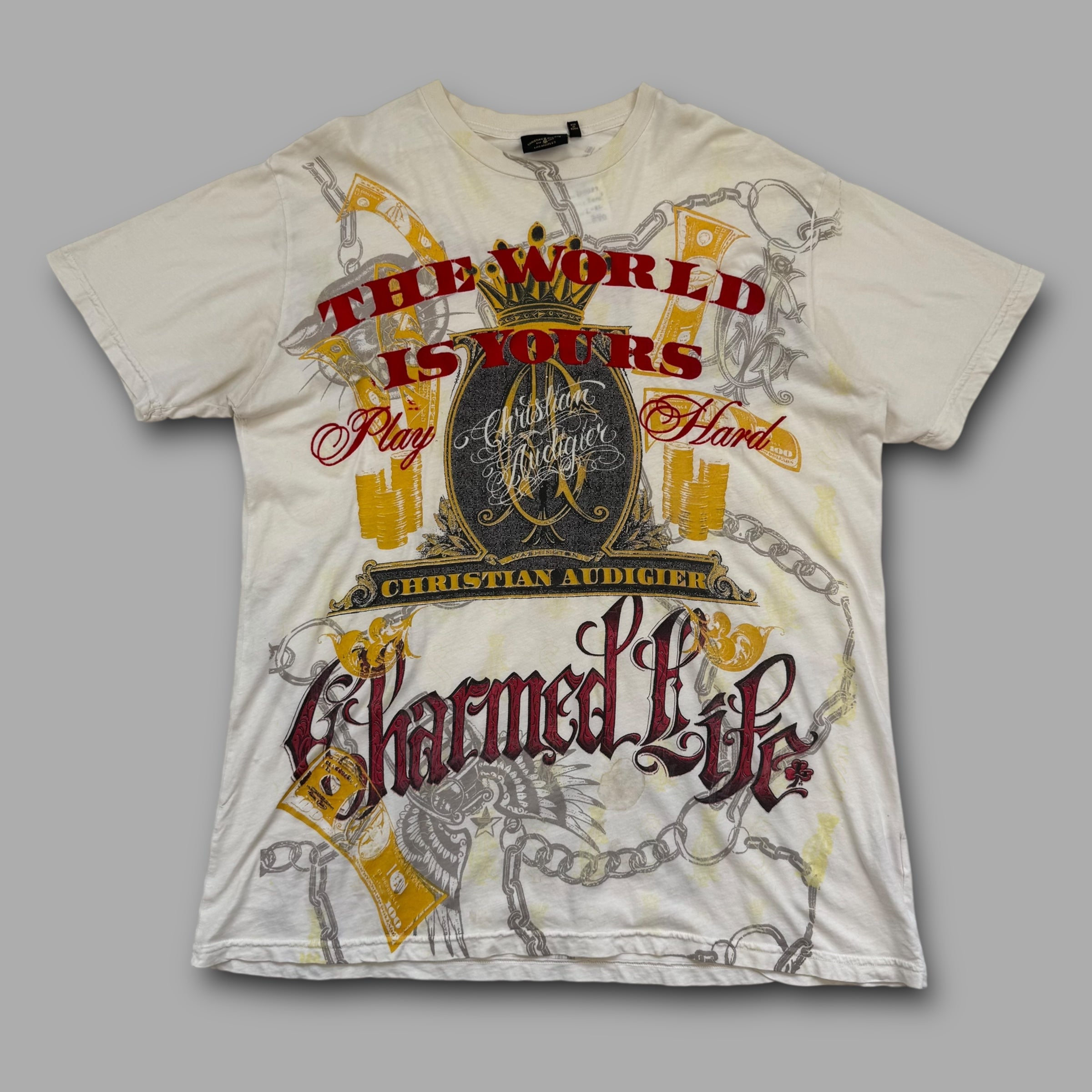 Christian Audigier 2000's graphic pullover tee (L-XXL)