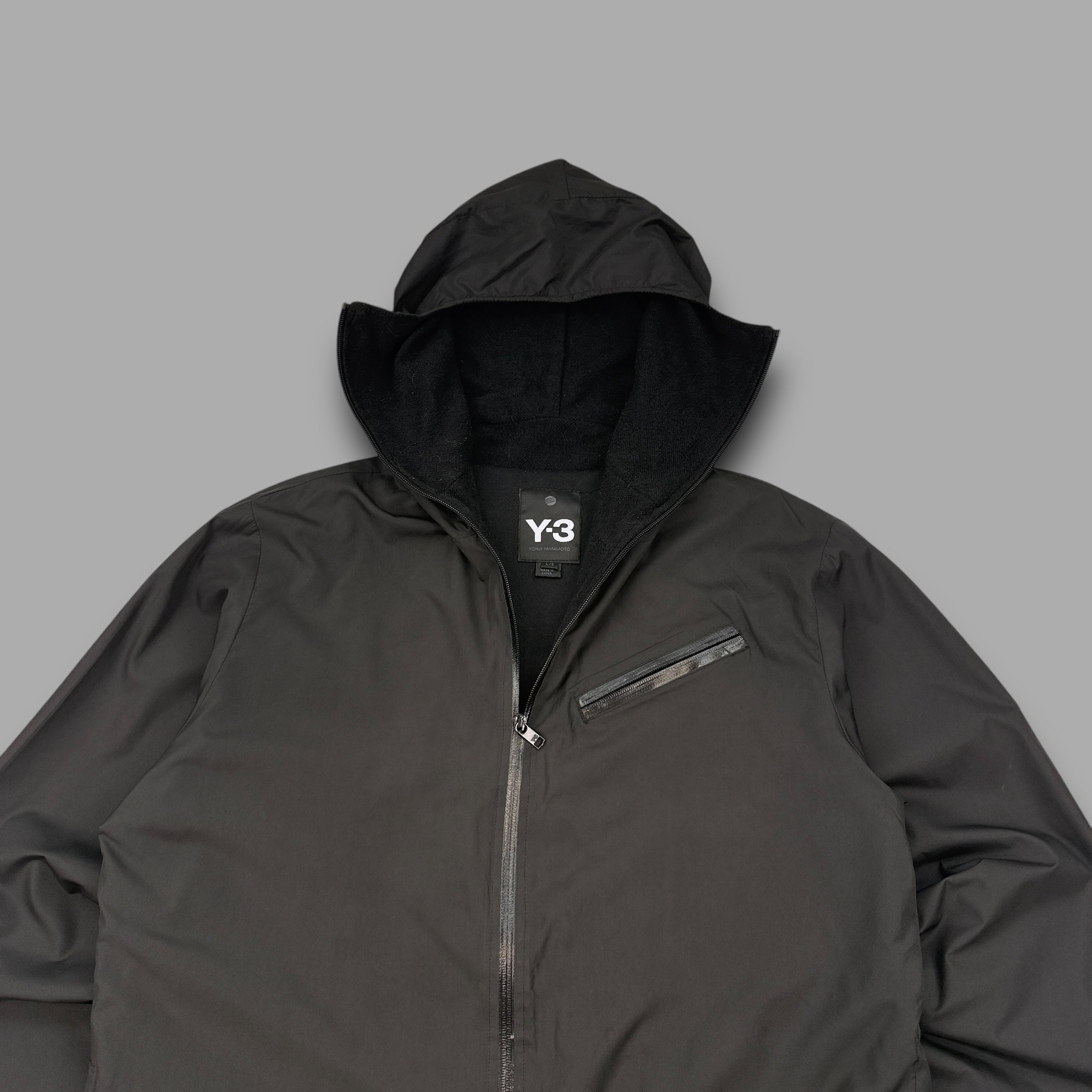 Yohji yamamoto 2007 technical full-zip softshell balaclava jacket (M-L)