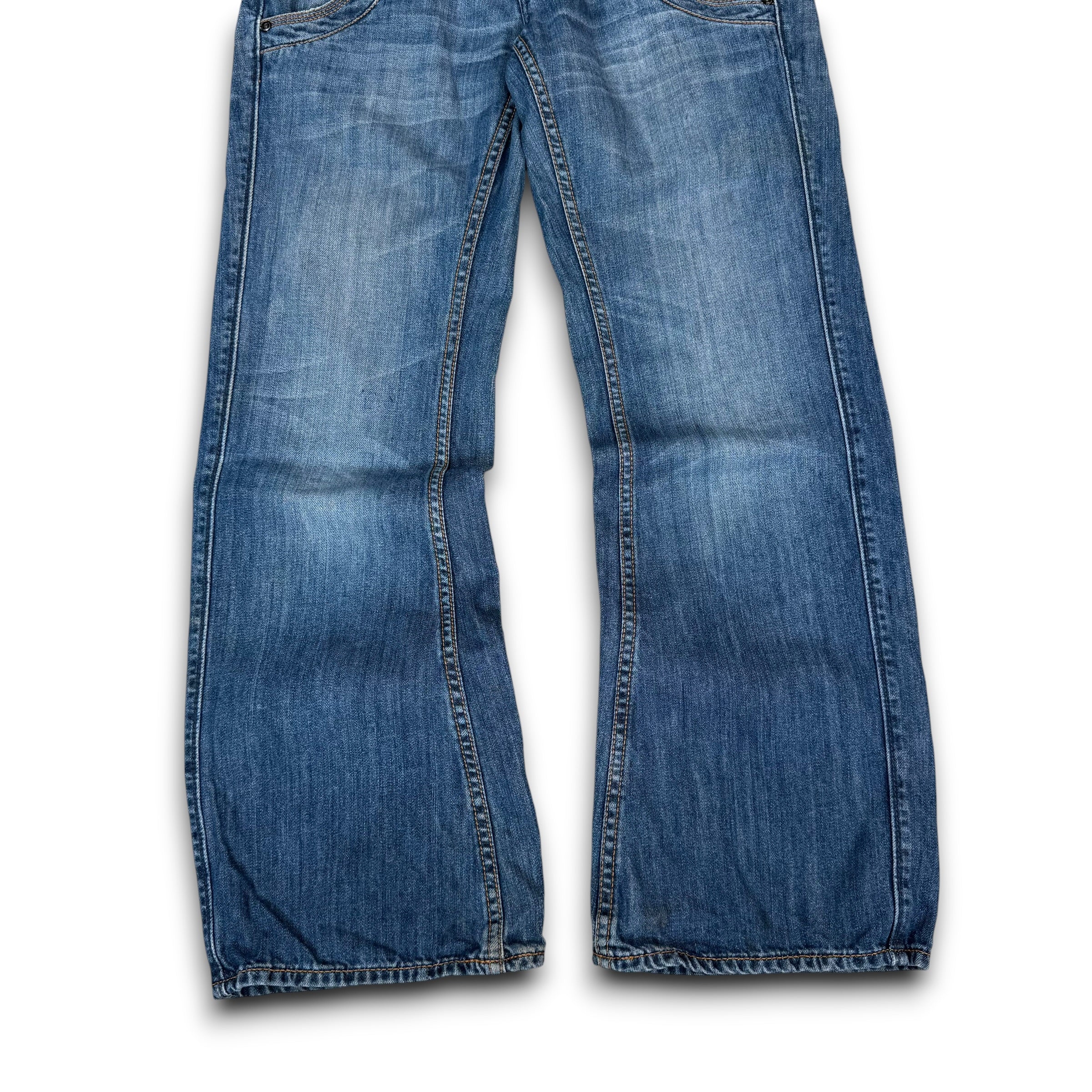 Firetrap black seal 2000's contrast stitch denim bootcut jeans (S)