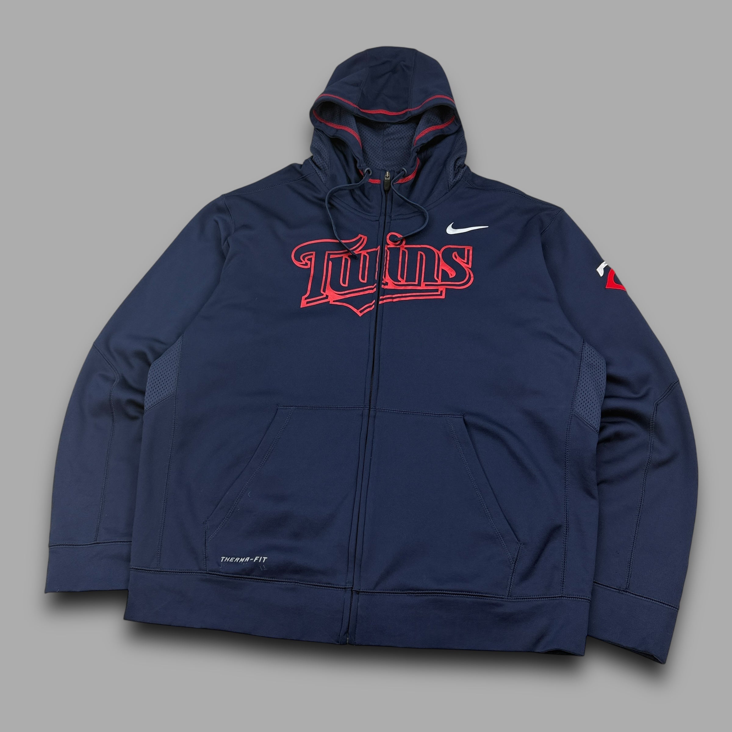 Nike 2000's full zip graphic spellout basketball hoodie (L)