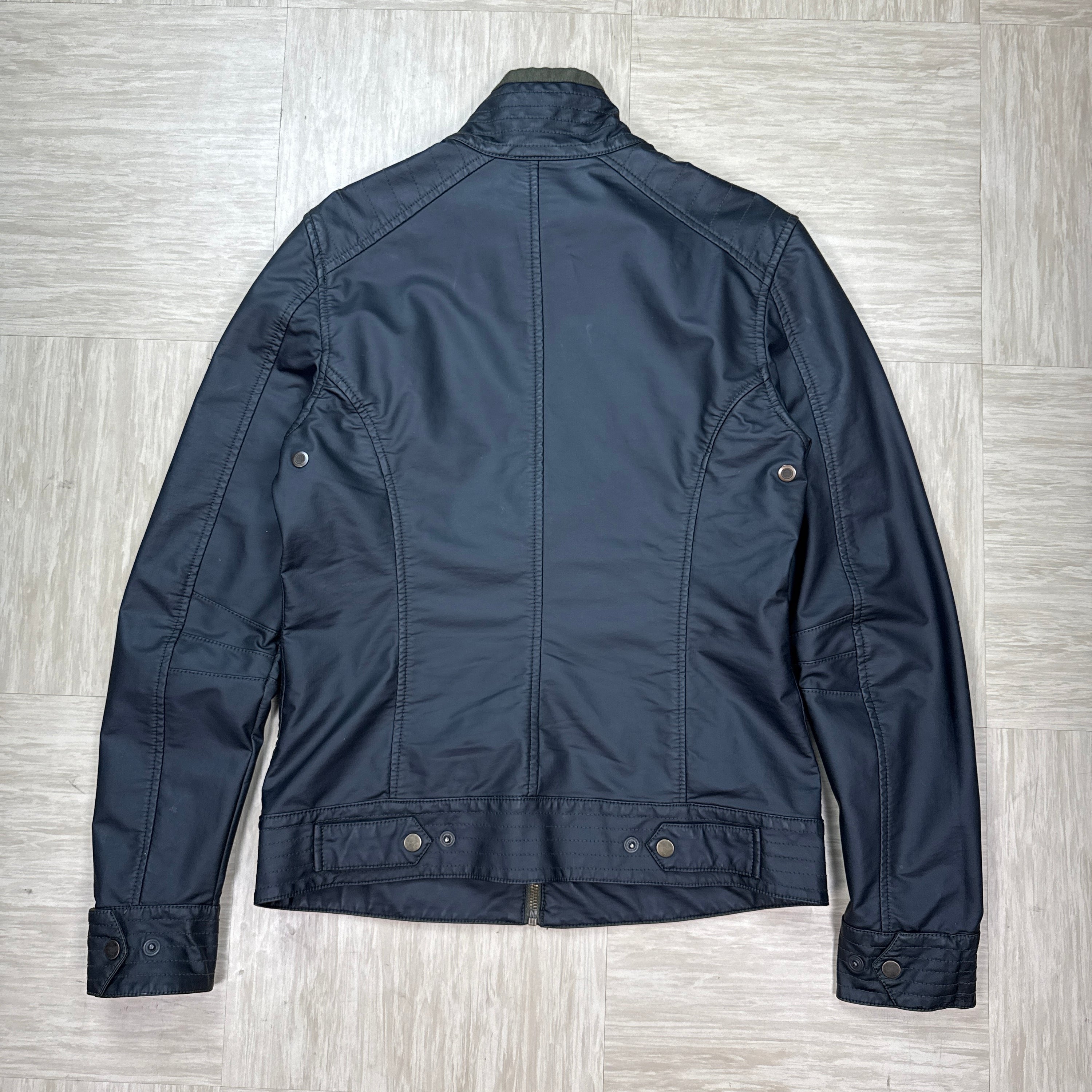 Belstaff 1990's technical leather pre v racer biker jacket (S)