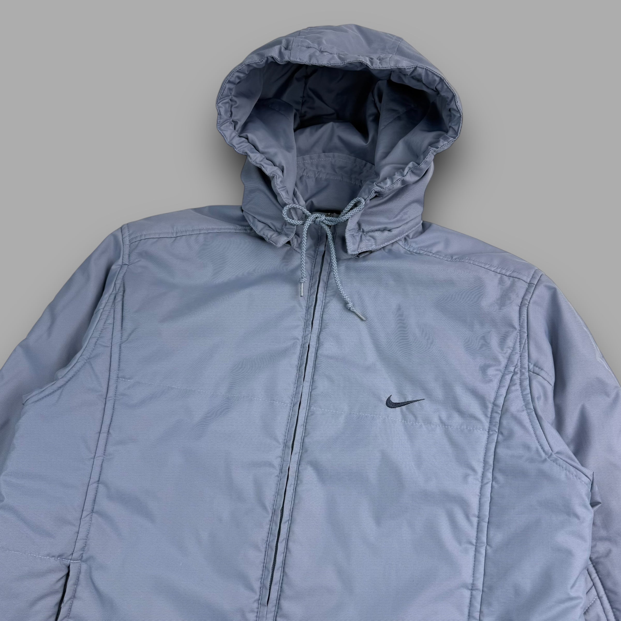 Nike 2000's paneled pinstripe padded jacket (S)