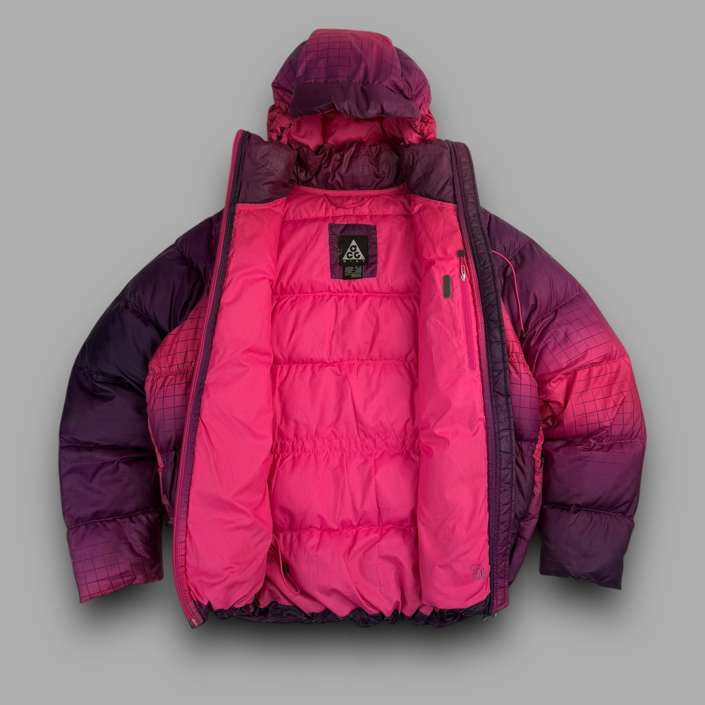 Nike ACG 2000's technical 800 down filled gradient plaid puffer