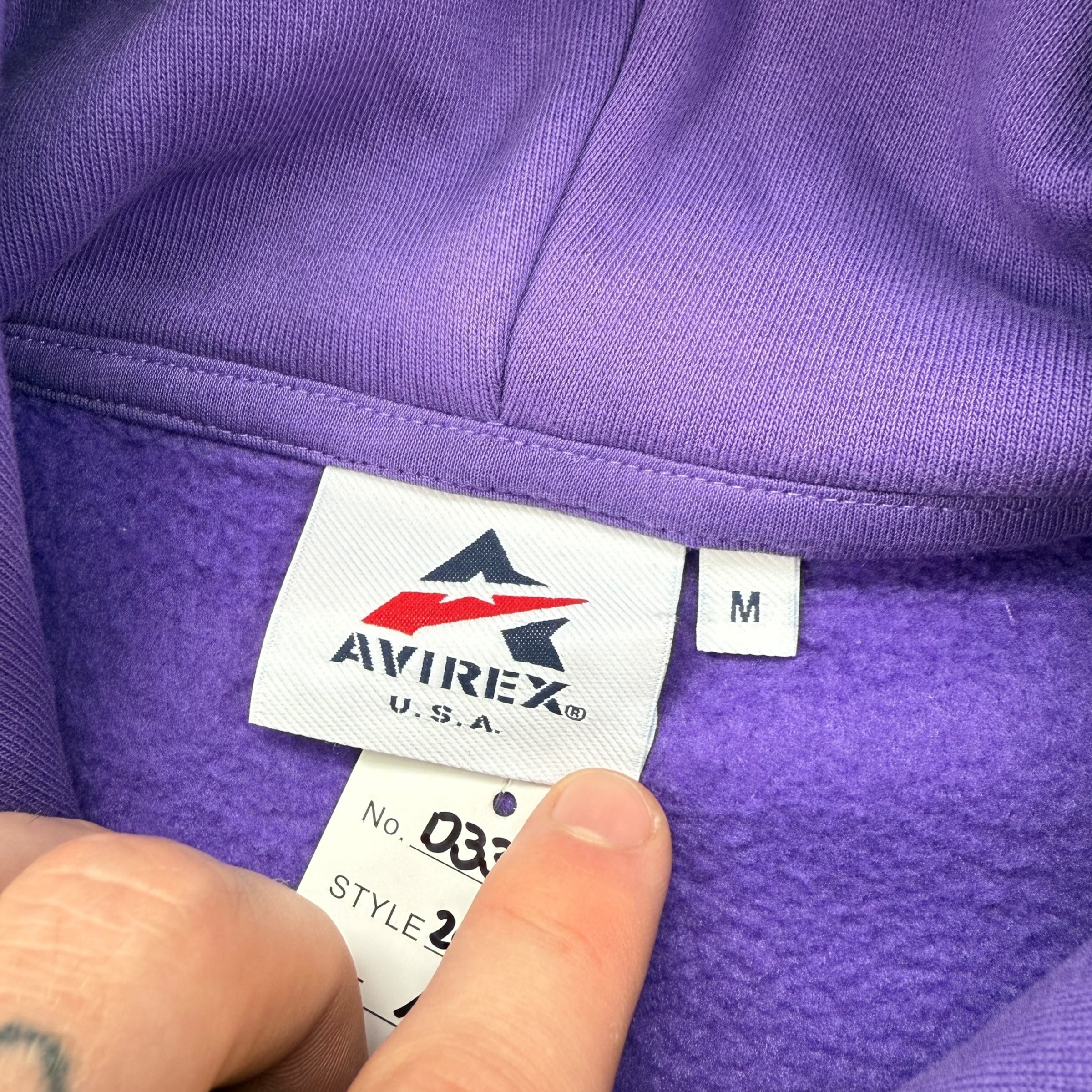 Avirex 2000's graphic embroidered sample hoodie (M)