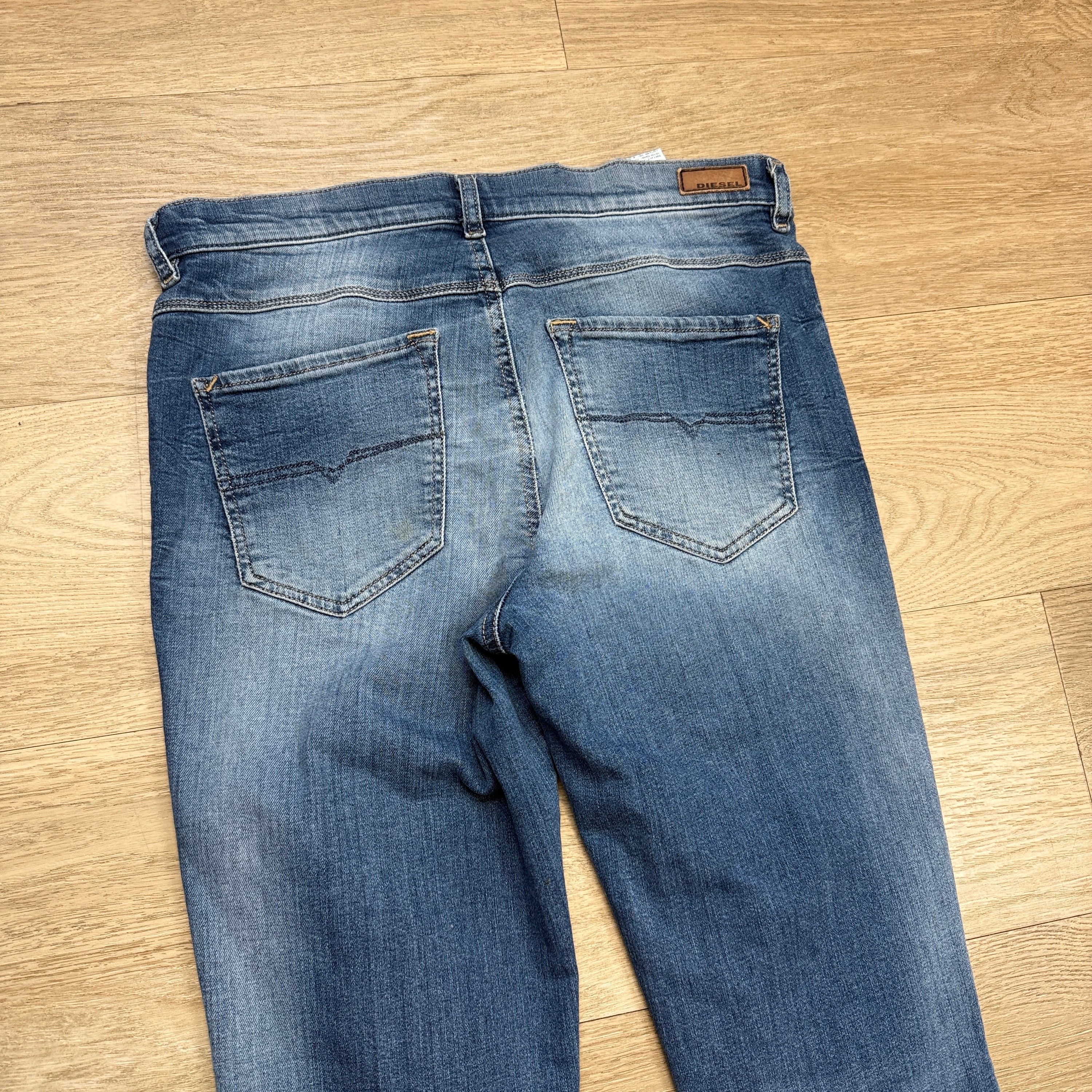 Diesel 2000's slim bootcut stretch washed denim jeans (M) wms