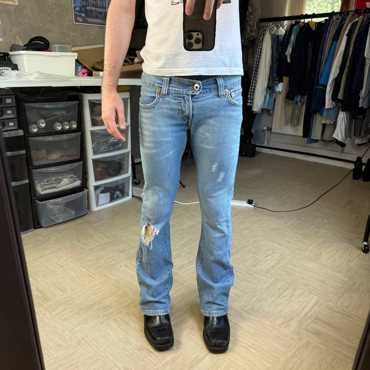 Levi 527 2000's slouch flare denim jeans (S)