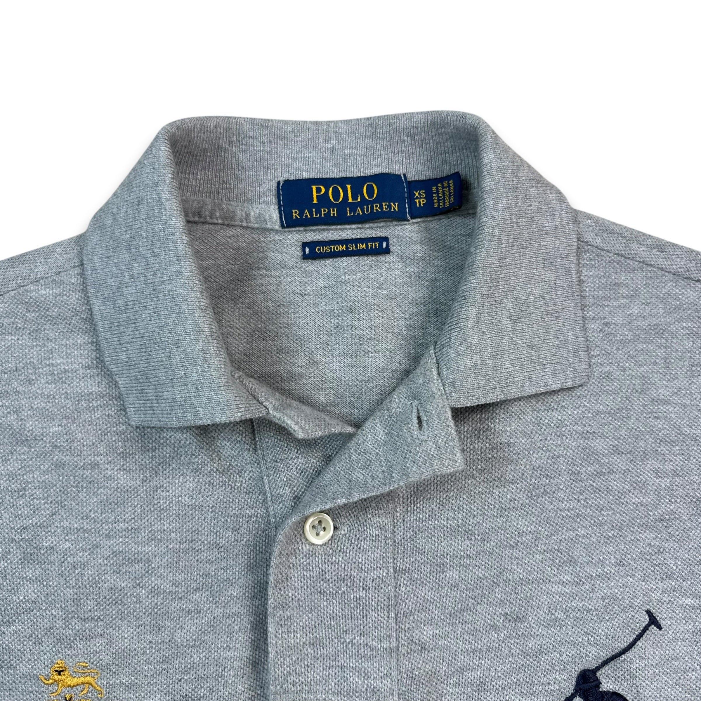 Ralph Lauren 2000's embroidered crest and big pony polo shirt (XS)