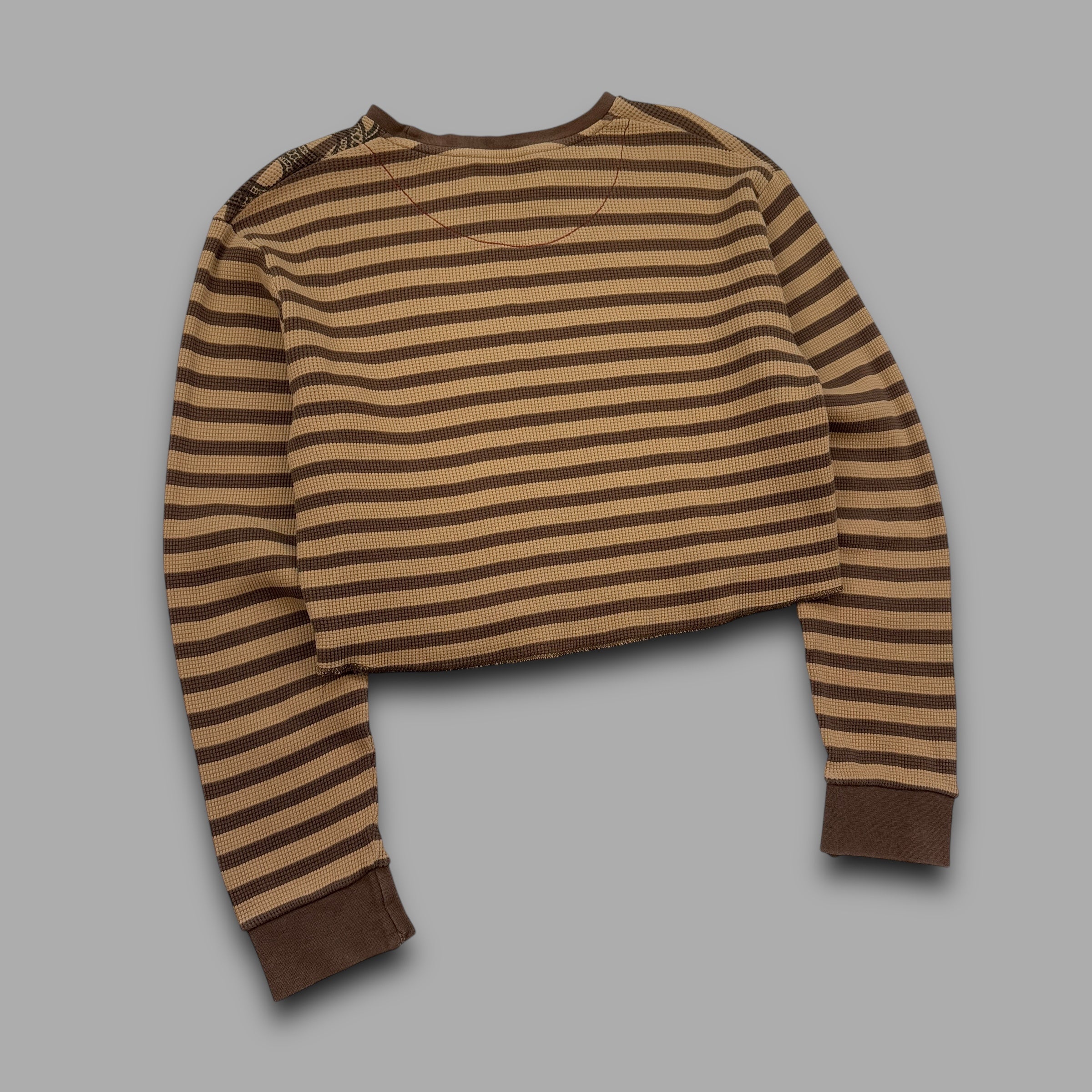 Billabong 2000's cropped spellout striped long sleeve (S)