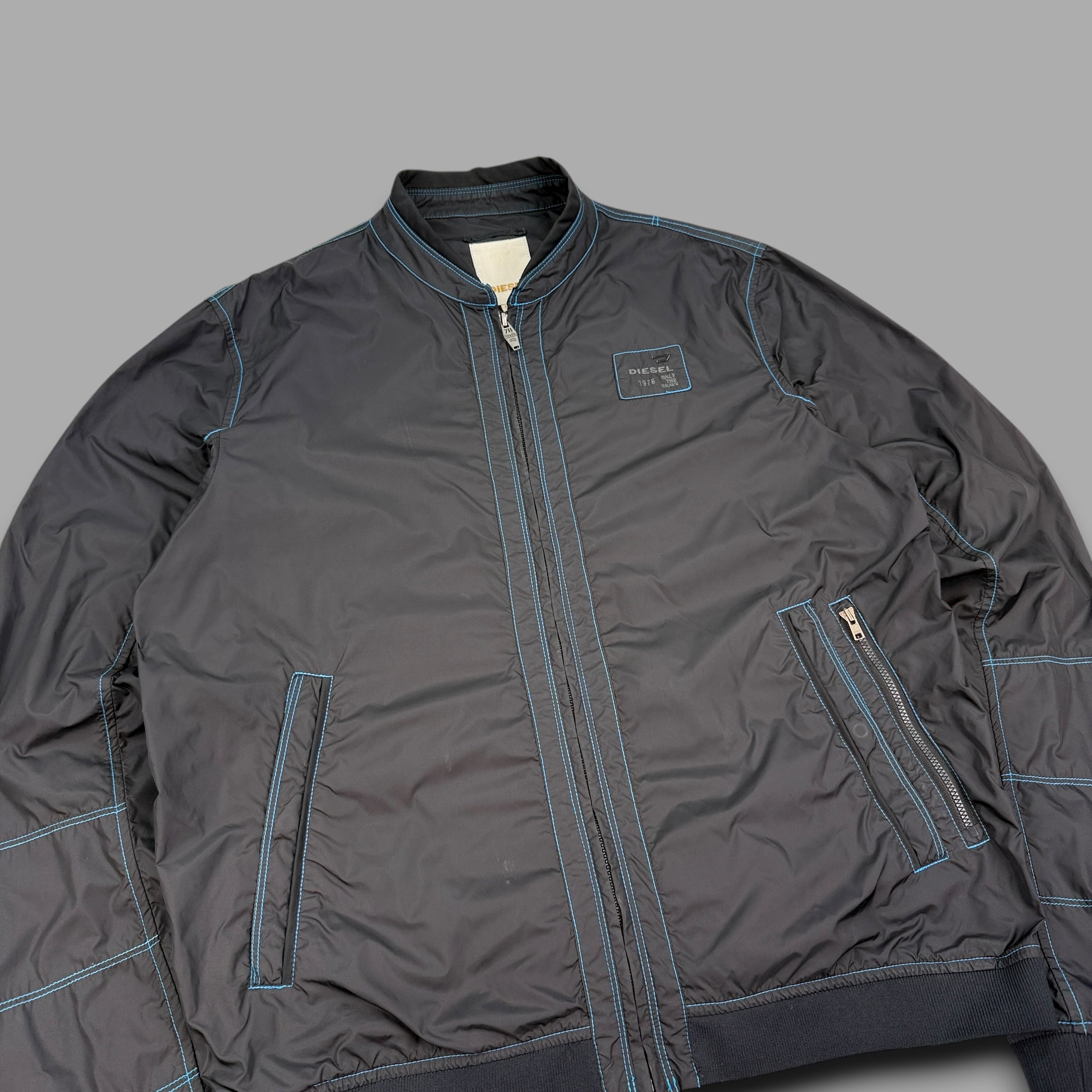 Diesel 2000's technical contrast stitch nylon coach jacket (L)