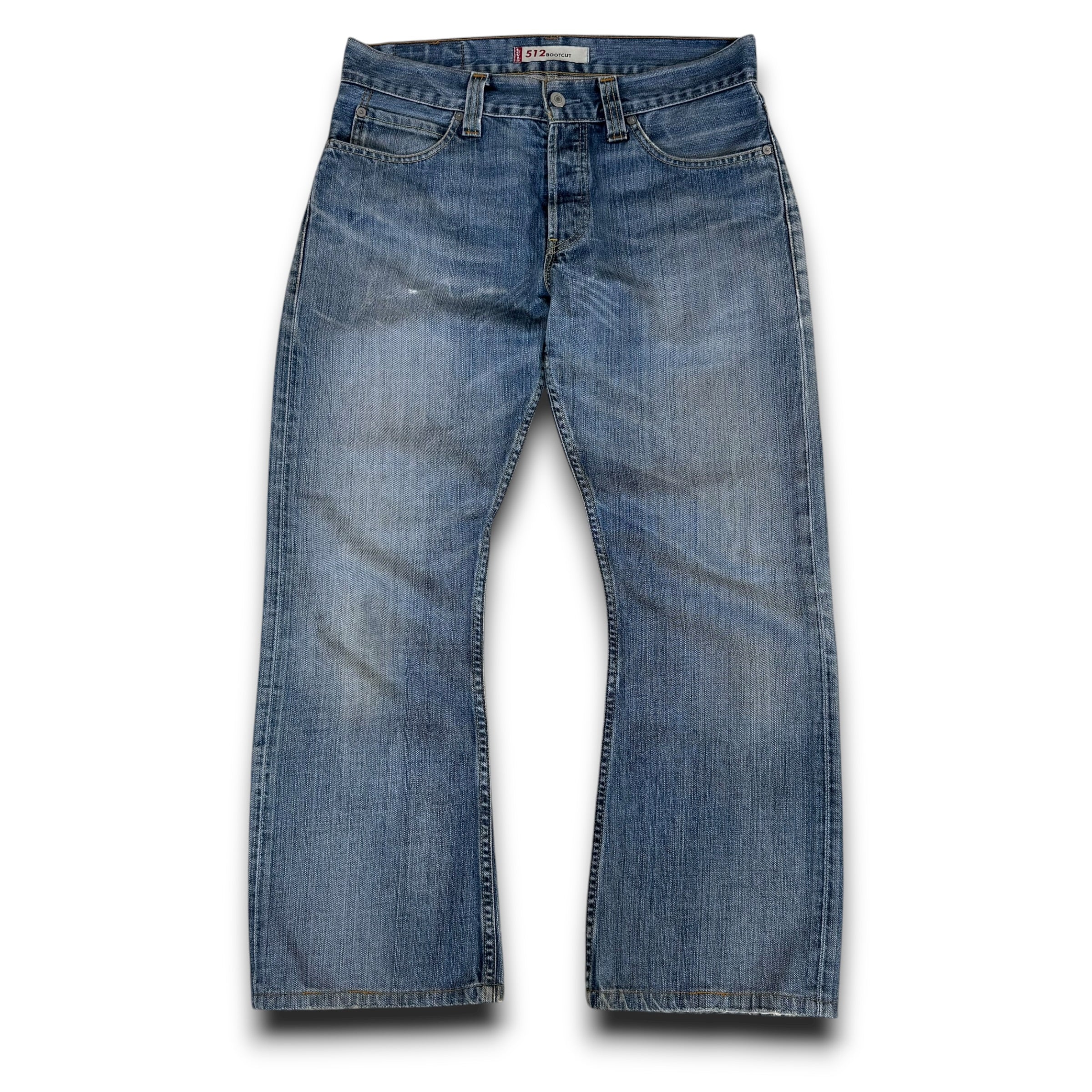 Levi's 512 2000's faded washed relaxed fit denim bootcut jeans (S)